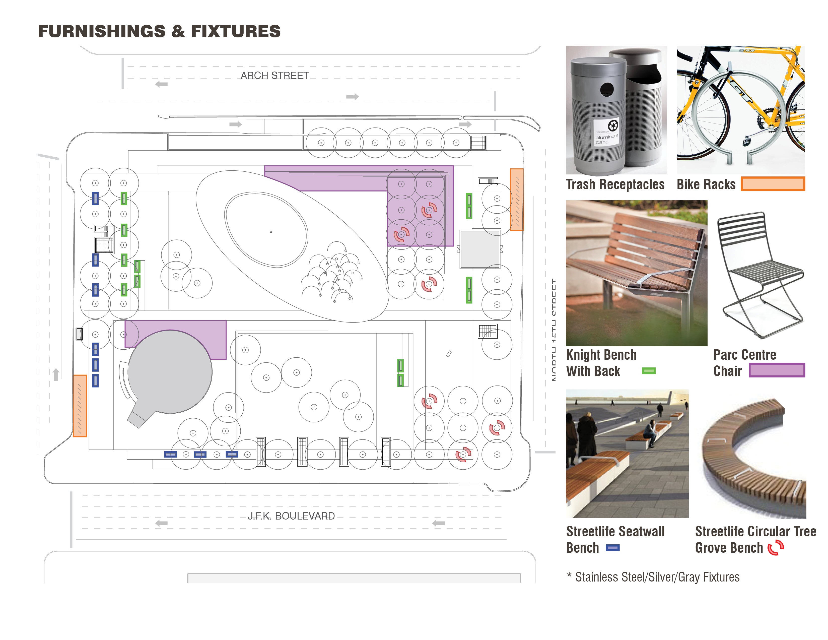 Furnishings / Fixtures, LOVE Park / JFK Plaza, October 2015 | Hargreaves