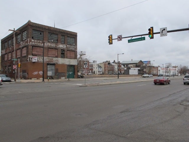 Empty lots next to Edward Corner Warehouse