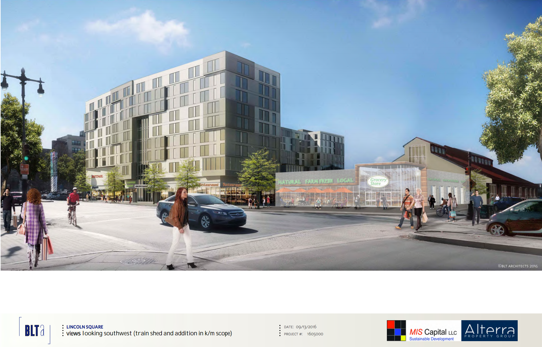 Lincoln Square: view looking SW | BLTArchitects, Nov. 2016 CDR presentation