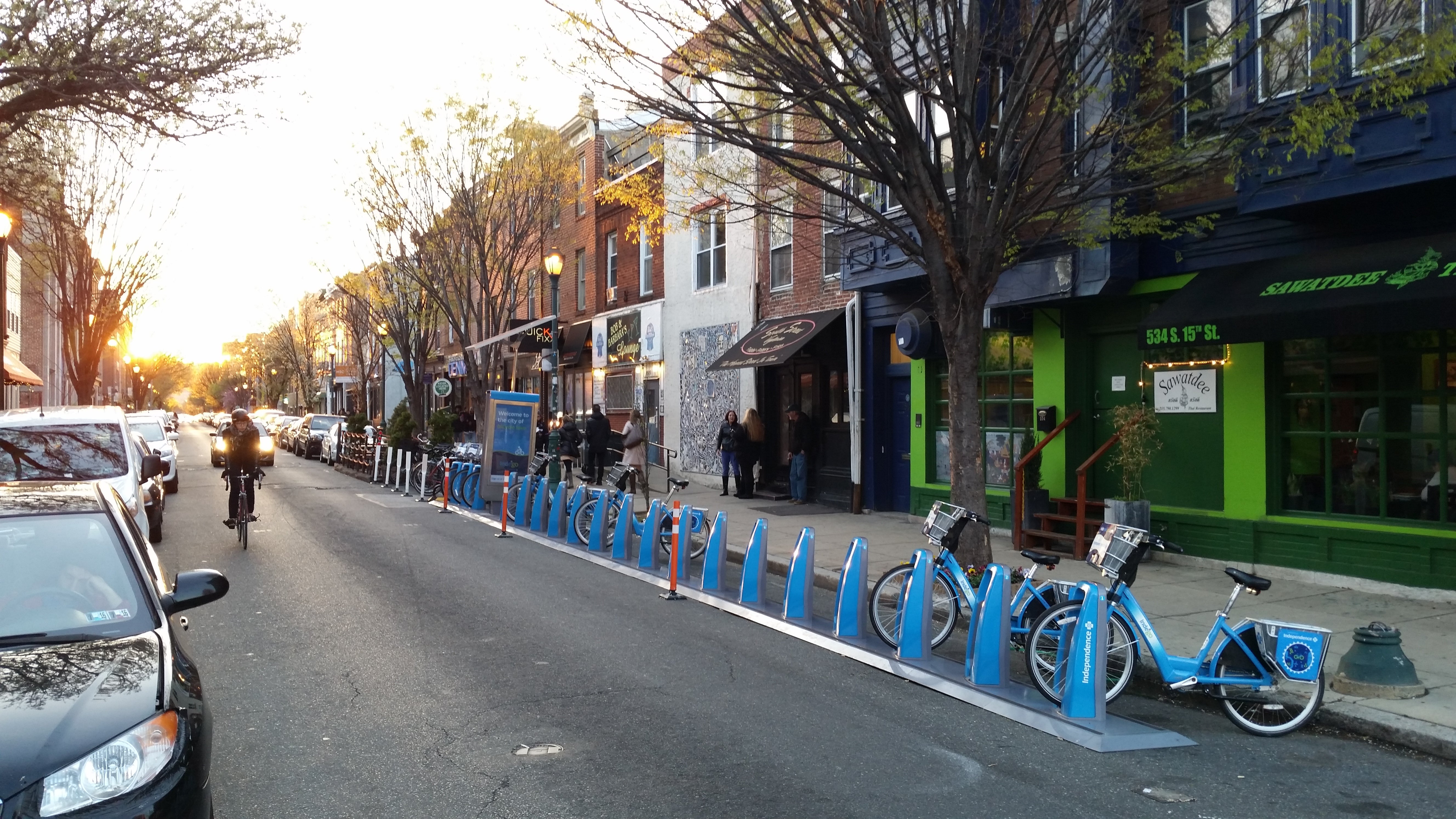 New 19-bike Indego station on South Street West | Marcus Ferreira