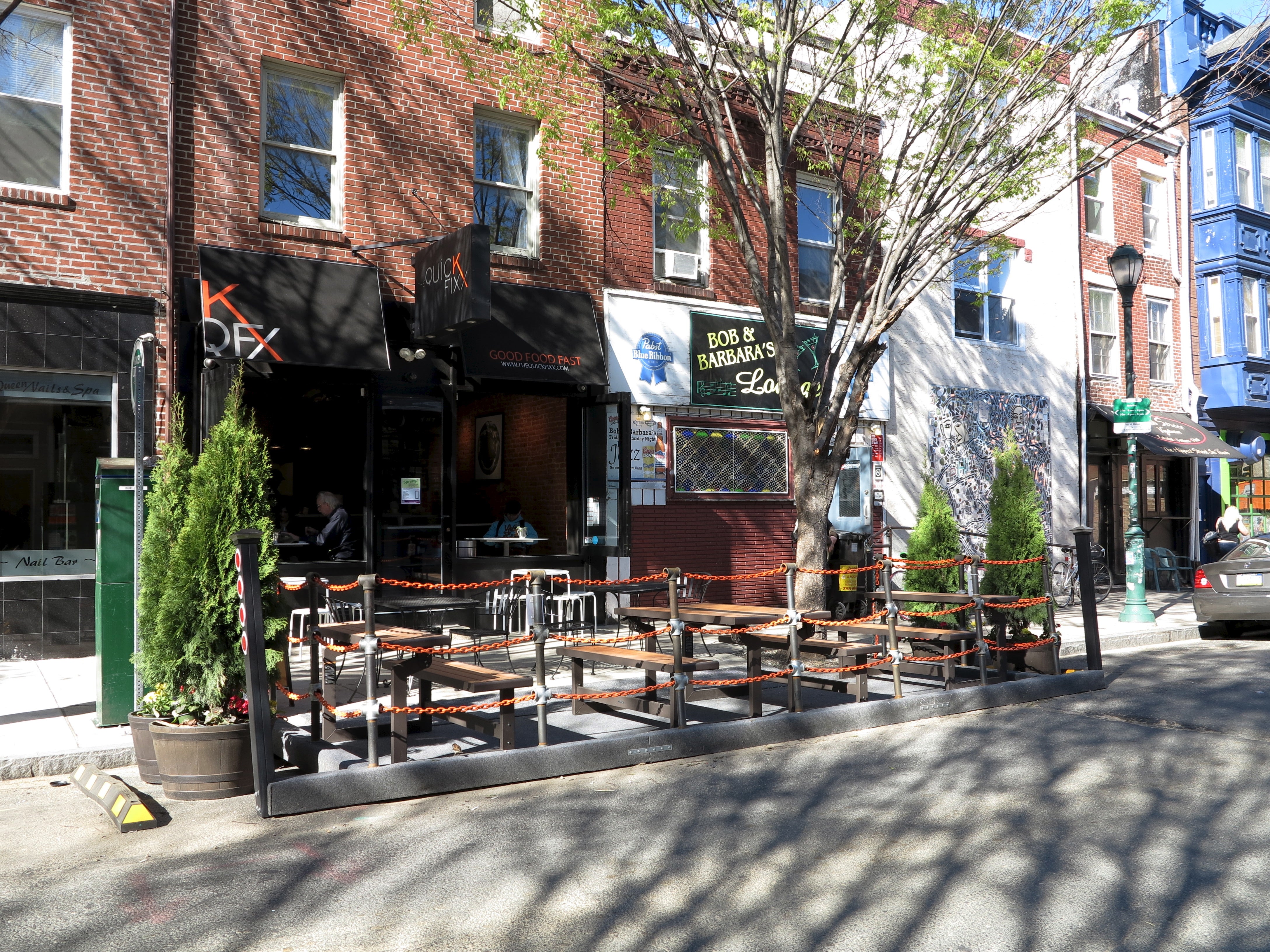 The Quick Fixx parklet, 1511 South Street