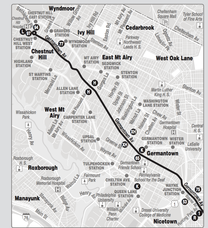 philadelphia bus route map