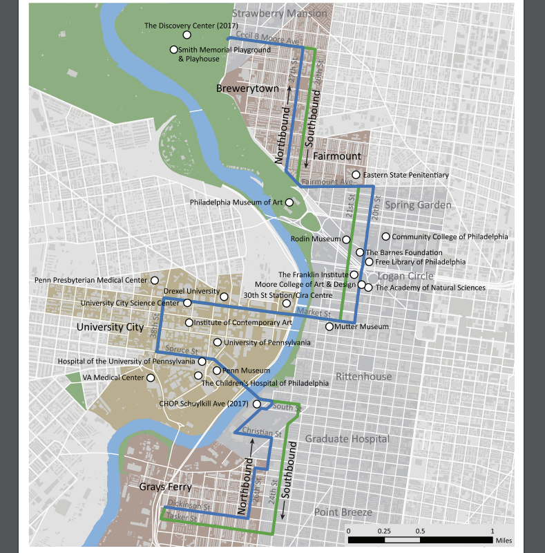 Proposed path for the Route 49 bus