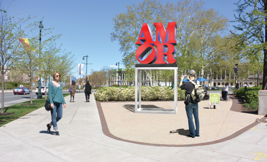 Rendering of AMOR at Sister Cities Park | Art Commission presentation Sept. 2016