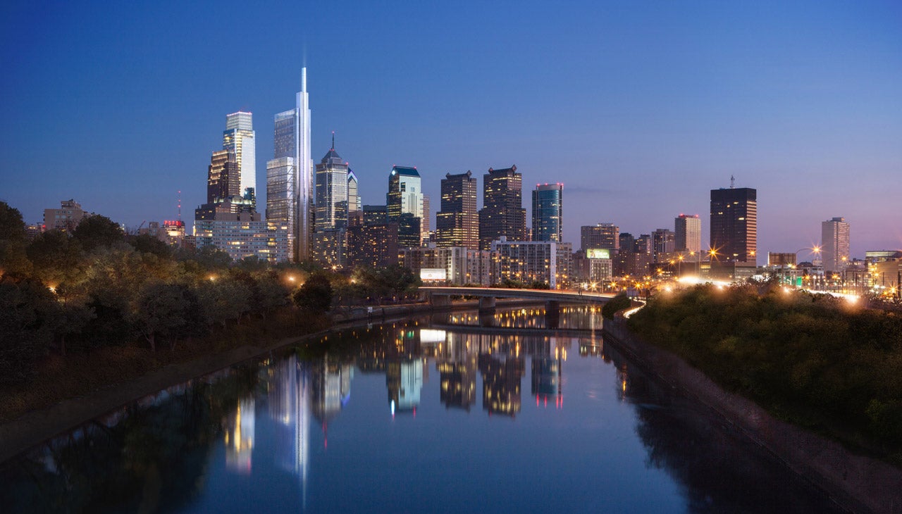 Rendering of Comcast Innovation & Technology Center | Foster + Partners