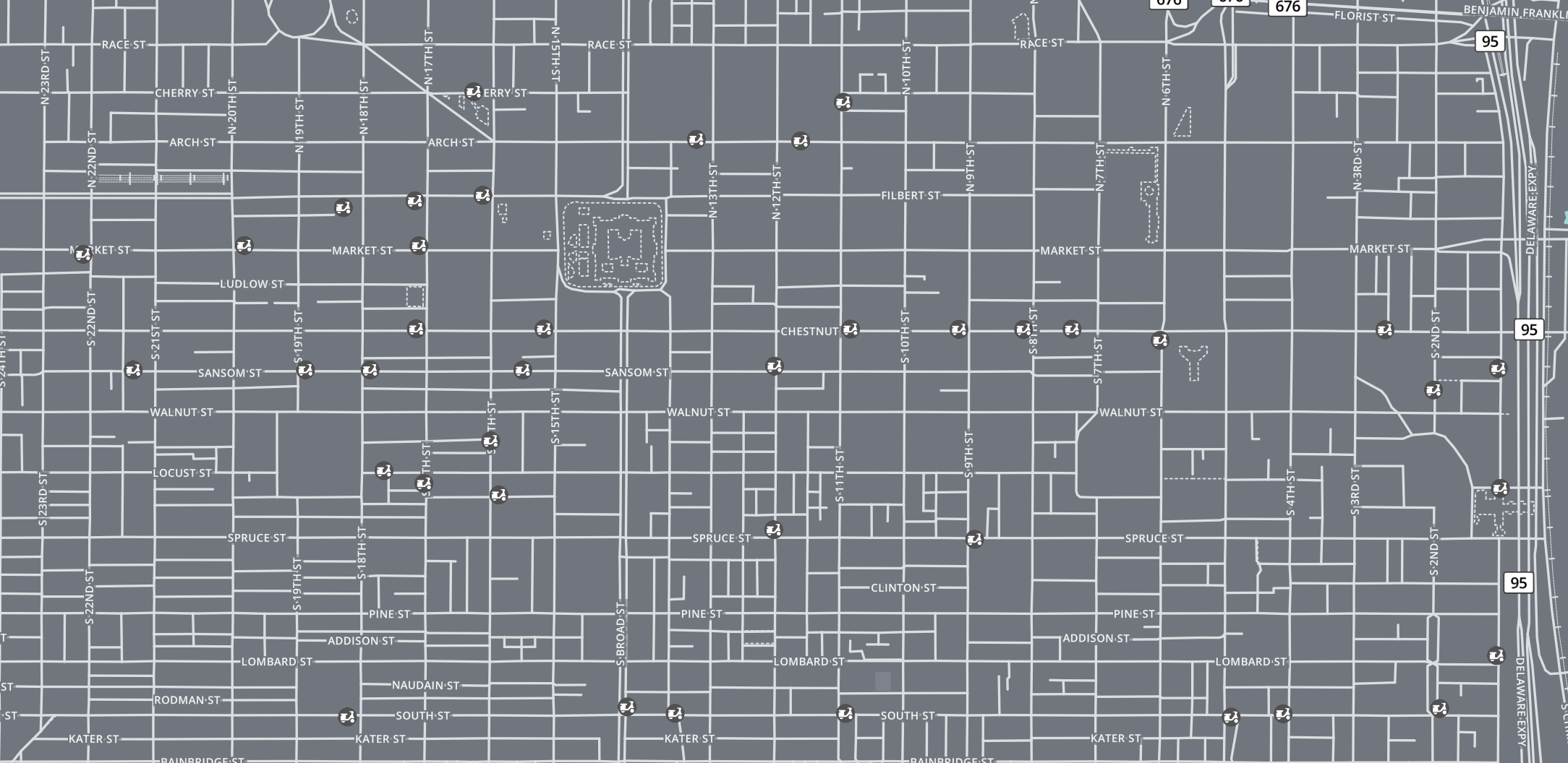 Scooter parking areas | Parkadelphia