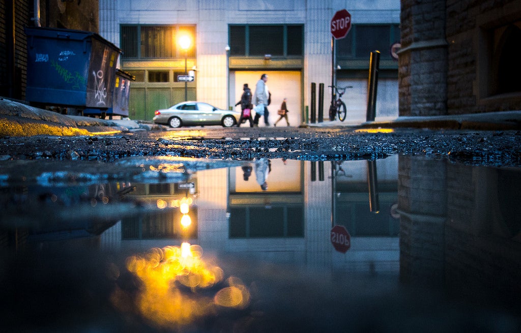 South 13th Street puddle, Photo by Philadelphia Photos