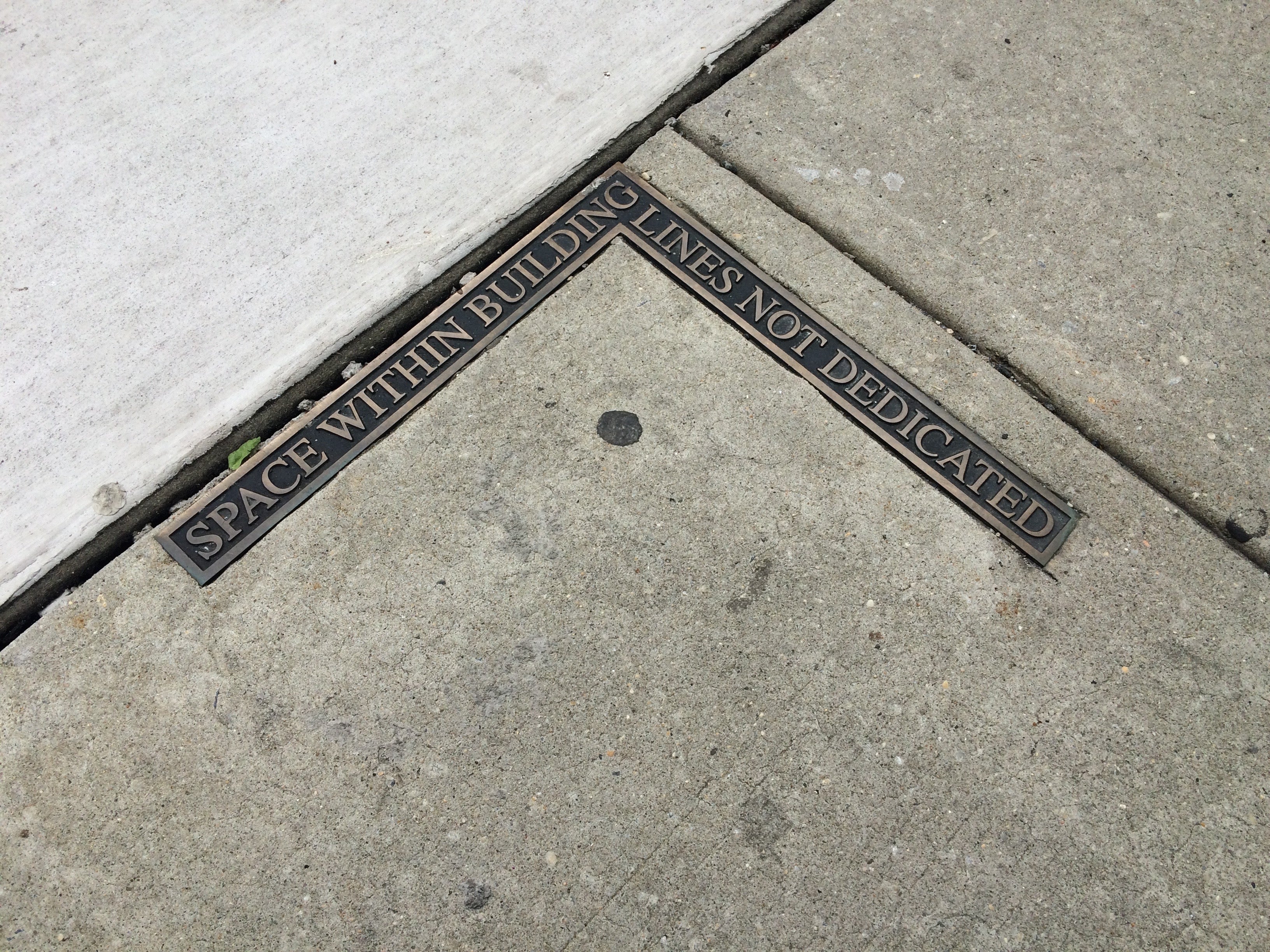 Space... Not Dedicated Plaque at Federal Detention Facility at corner of 7th and Arch Streets