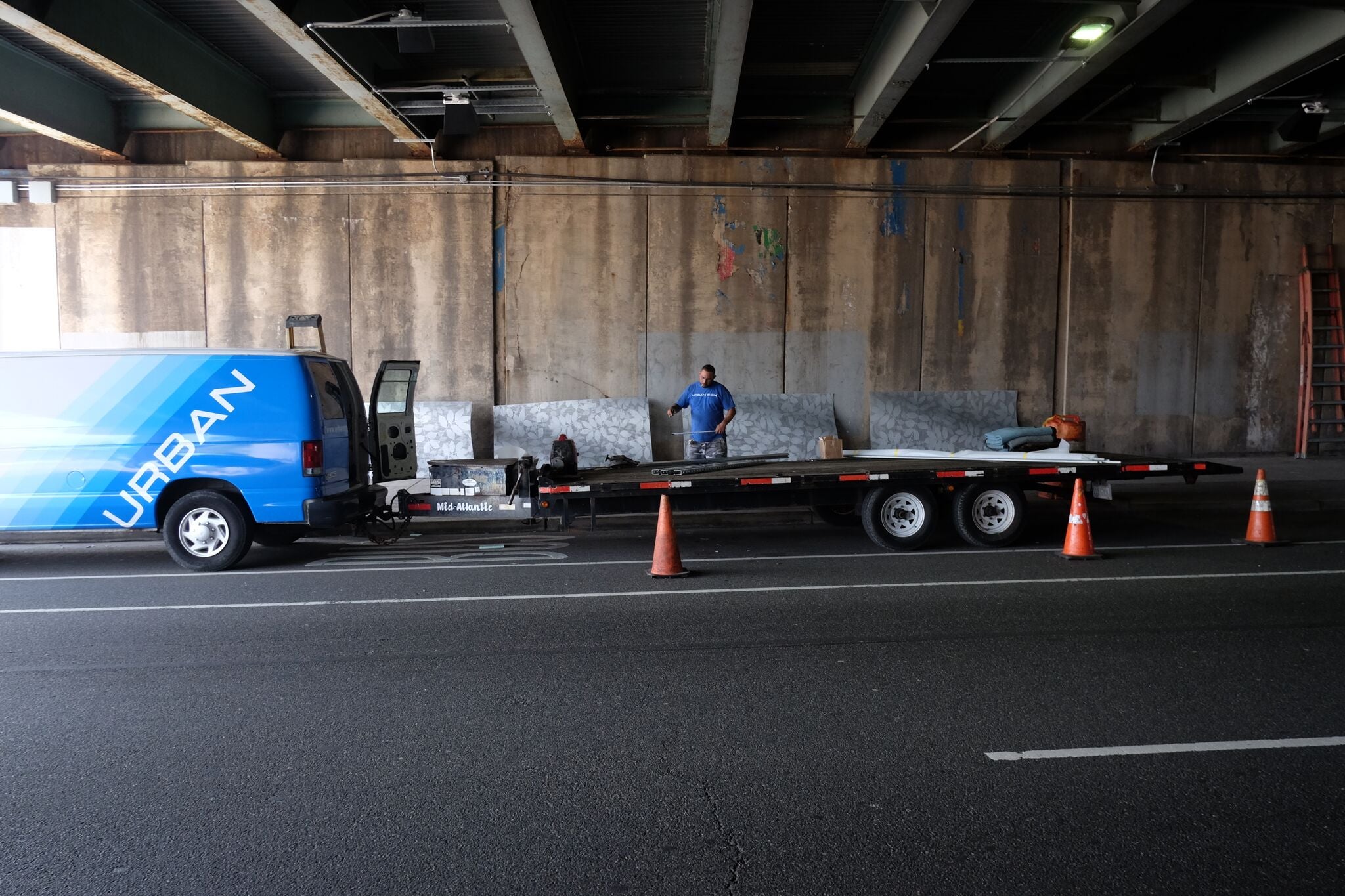 Spring Garden Connector: panel installation underway