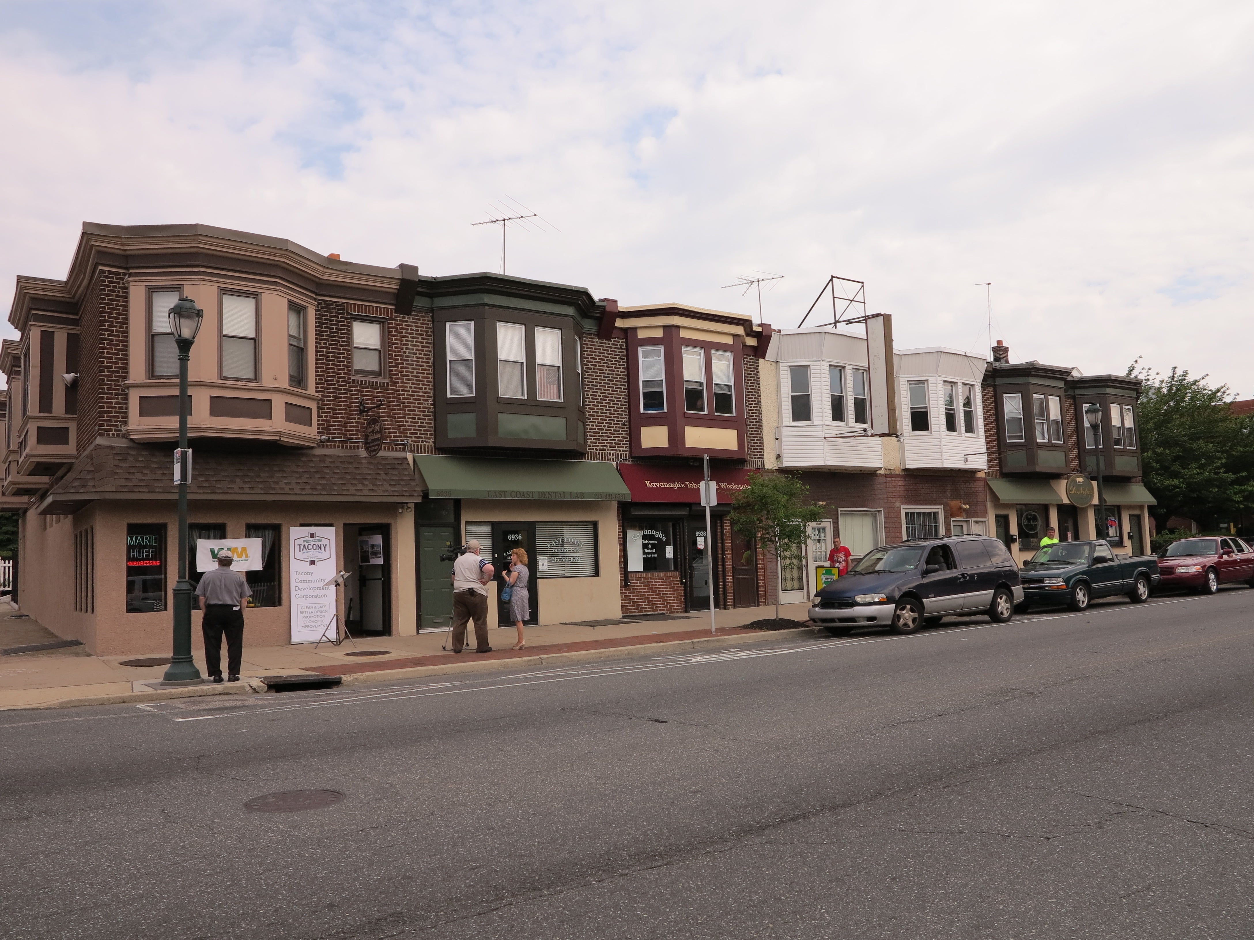 Tacony's Model Block - Marie Huff, East Coast Dental, Kavanagh's Tobacco, and DeNofa's all participated in the storefront improvement program. 