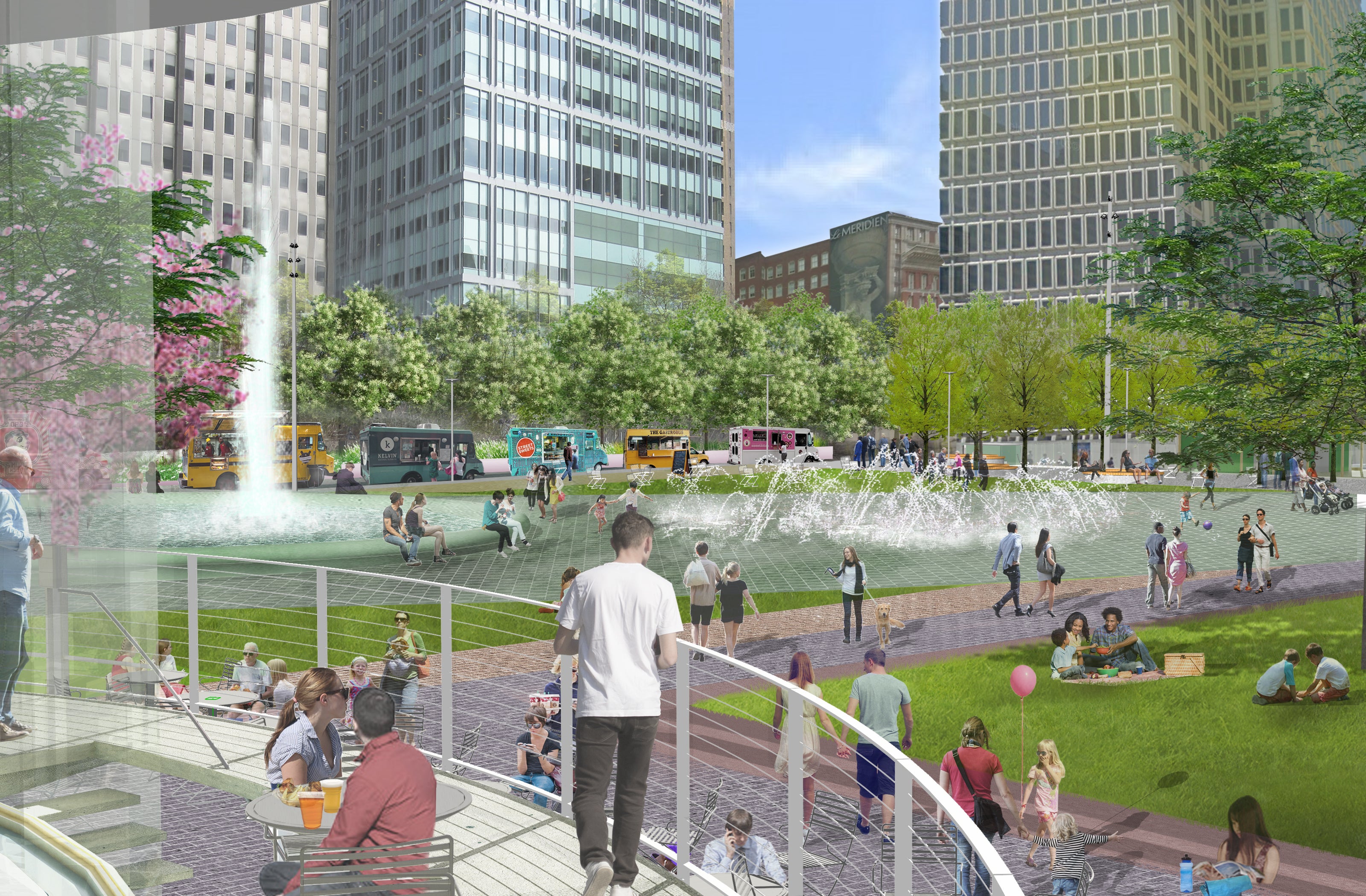 View of LOVE Park / JFK Plaza from balcony, October 2015 | Hargreaves