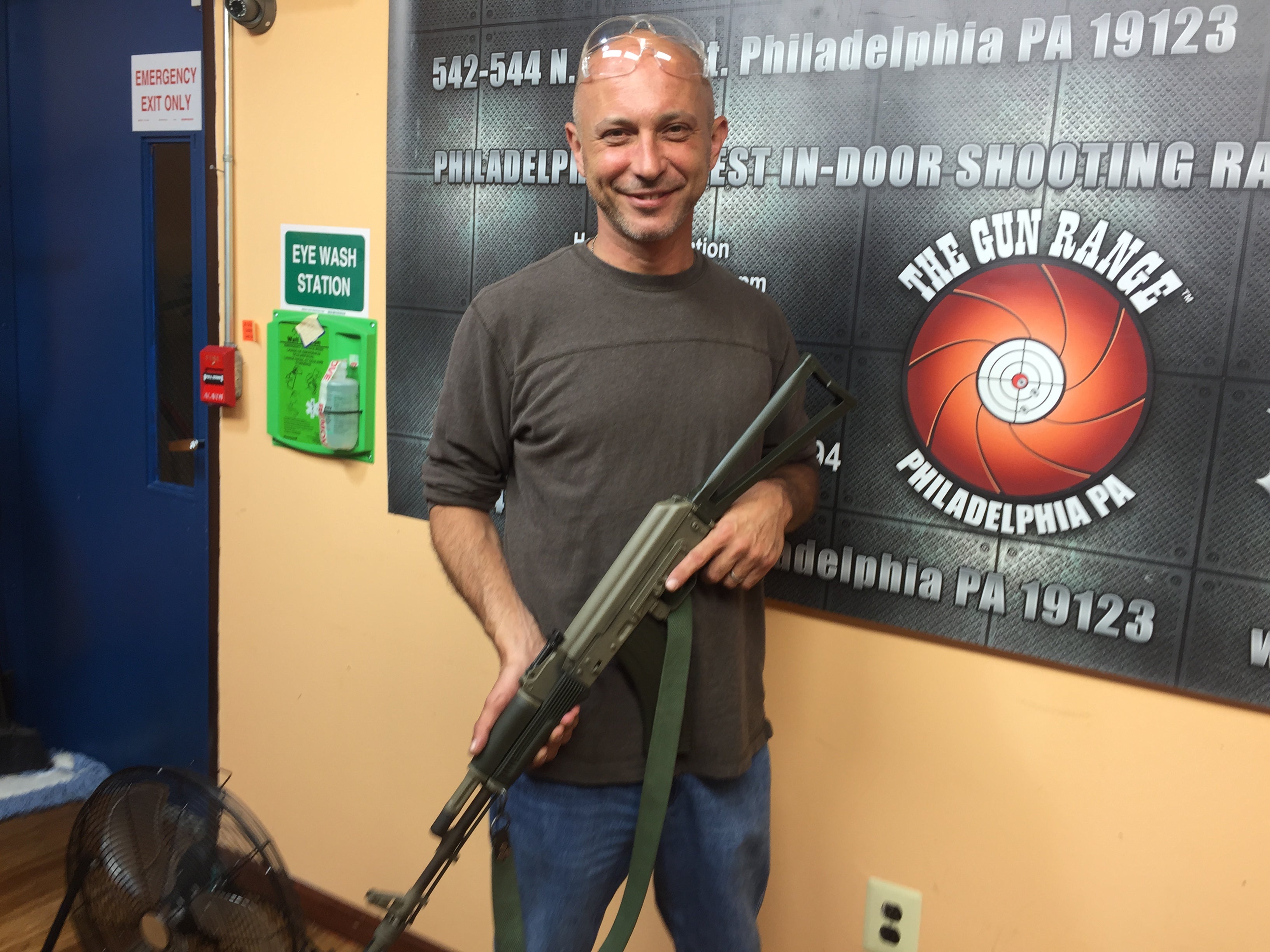 Yuri Zalzman, who has operated the Gun Range the past three years, wants to sell firearms from his shooting range / Bobby Allyn for PlanPhilly