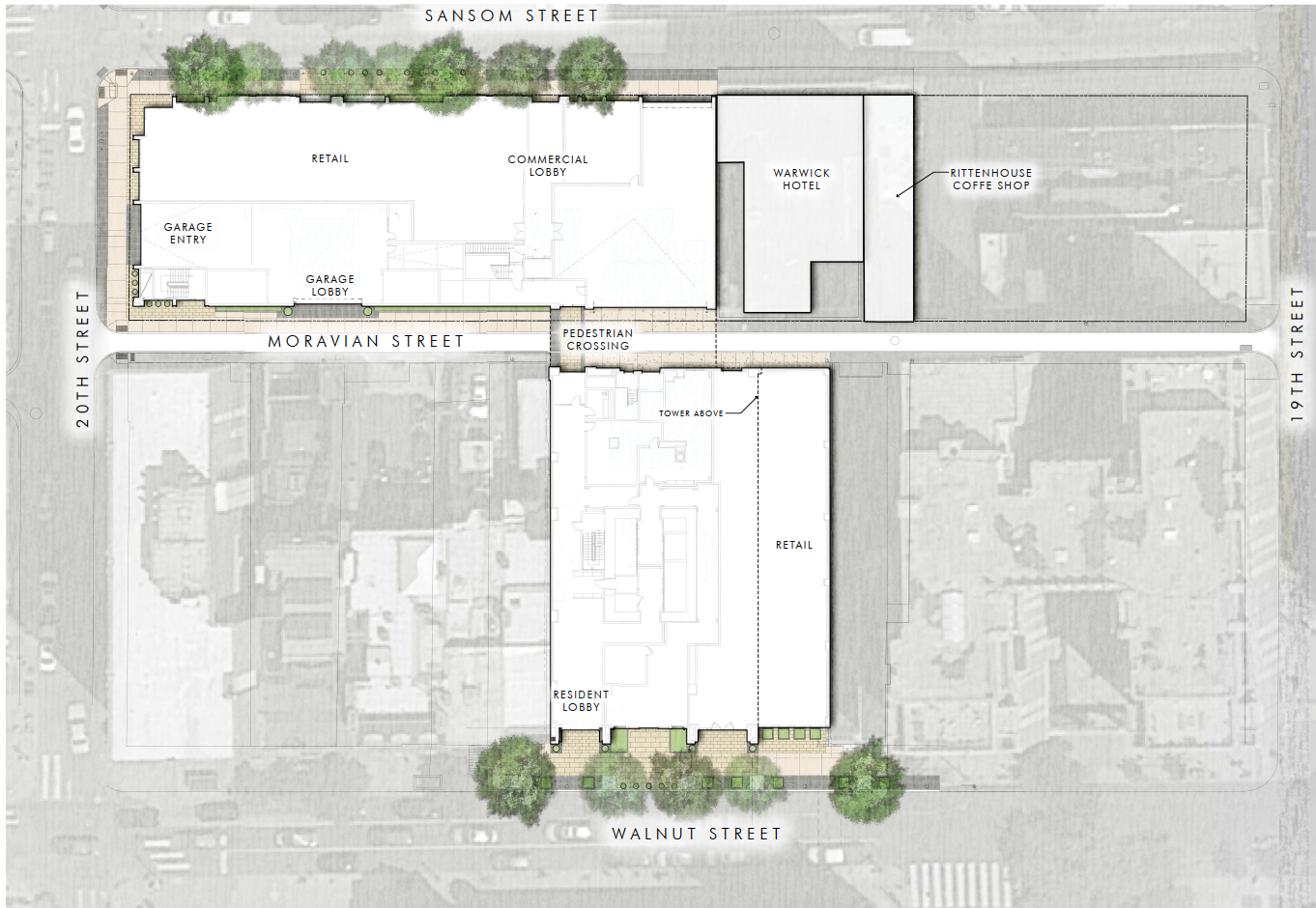 1911 Walnut site plan | Southern Land Company, June 2017