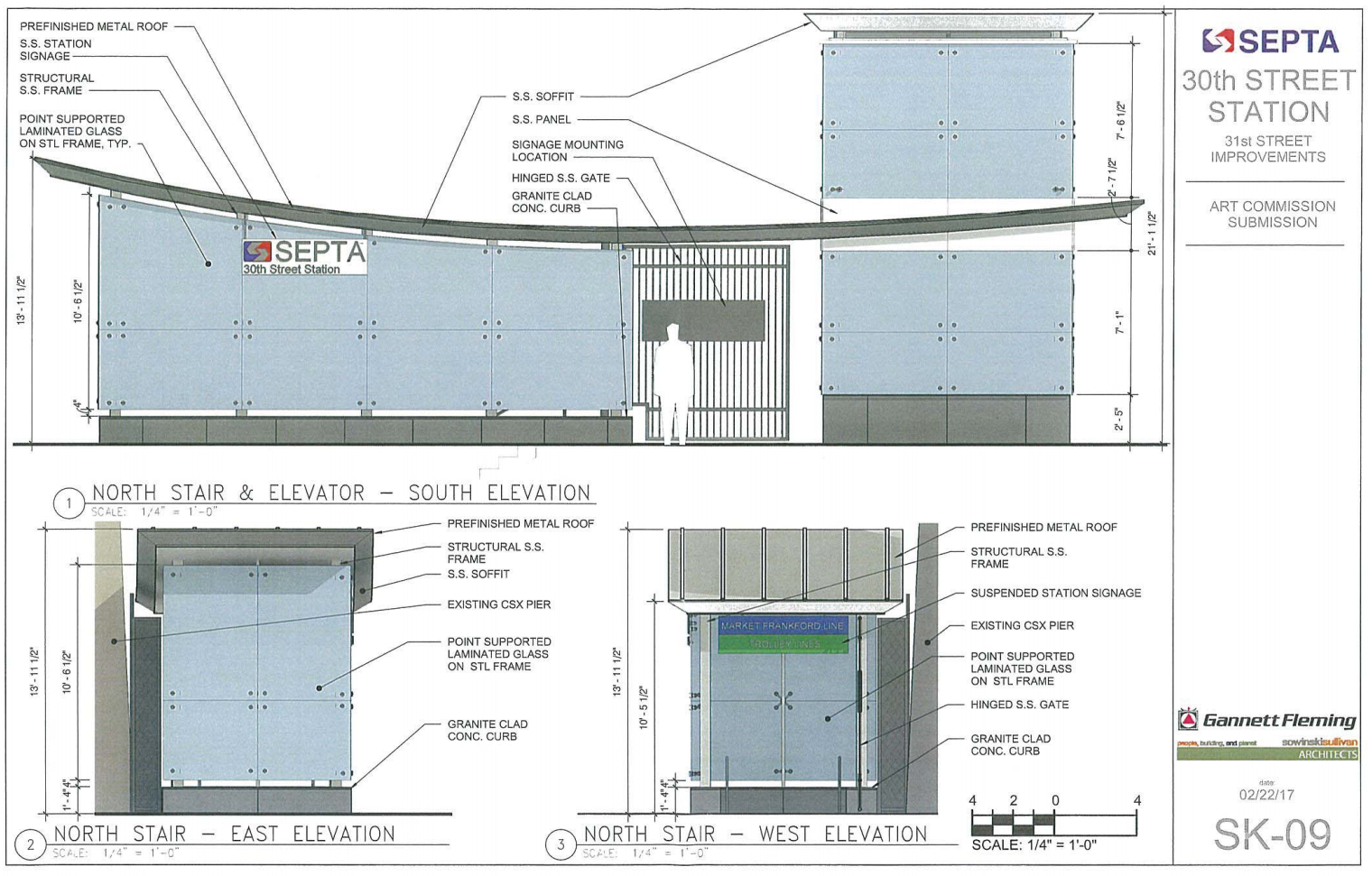 31st and Market SEPTA elevations, March 2017 Art Commission