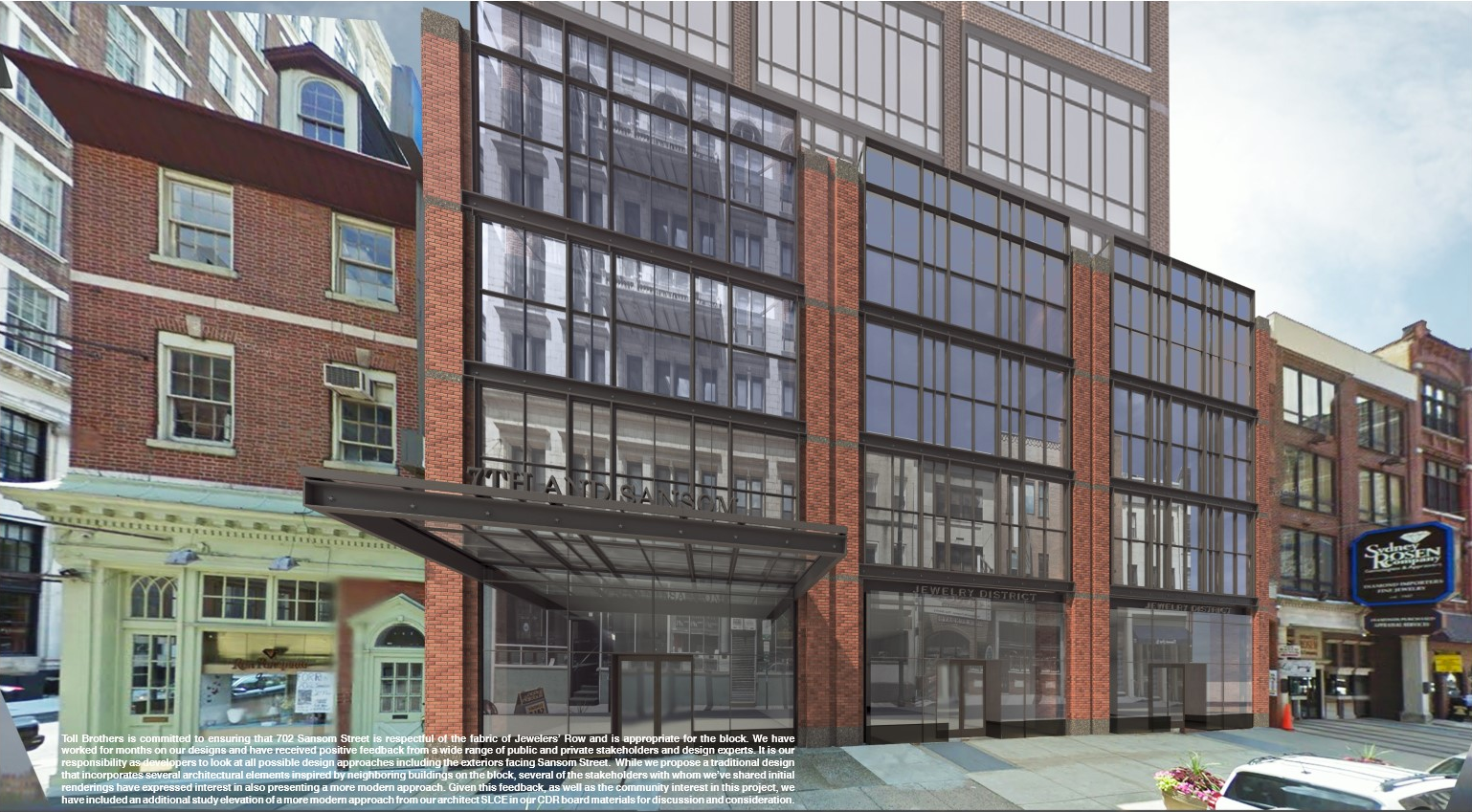 702 Sansom Street - alternate scheme | SCLE Architects | January 2017