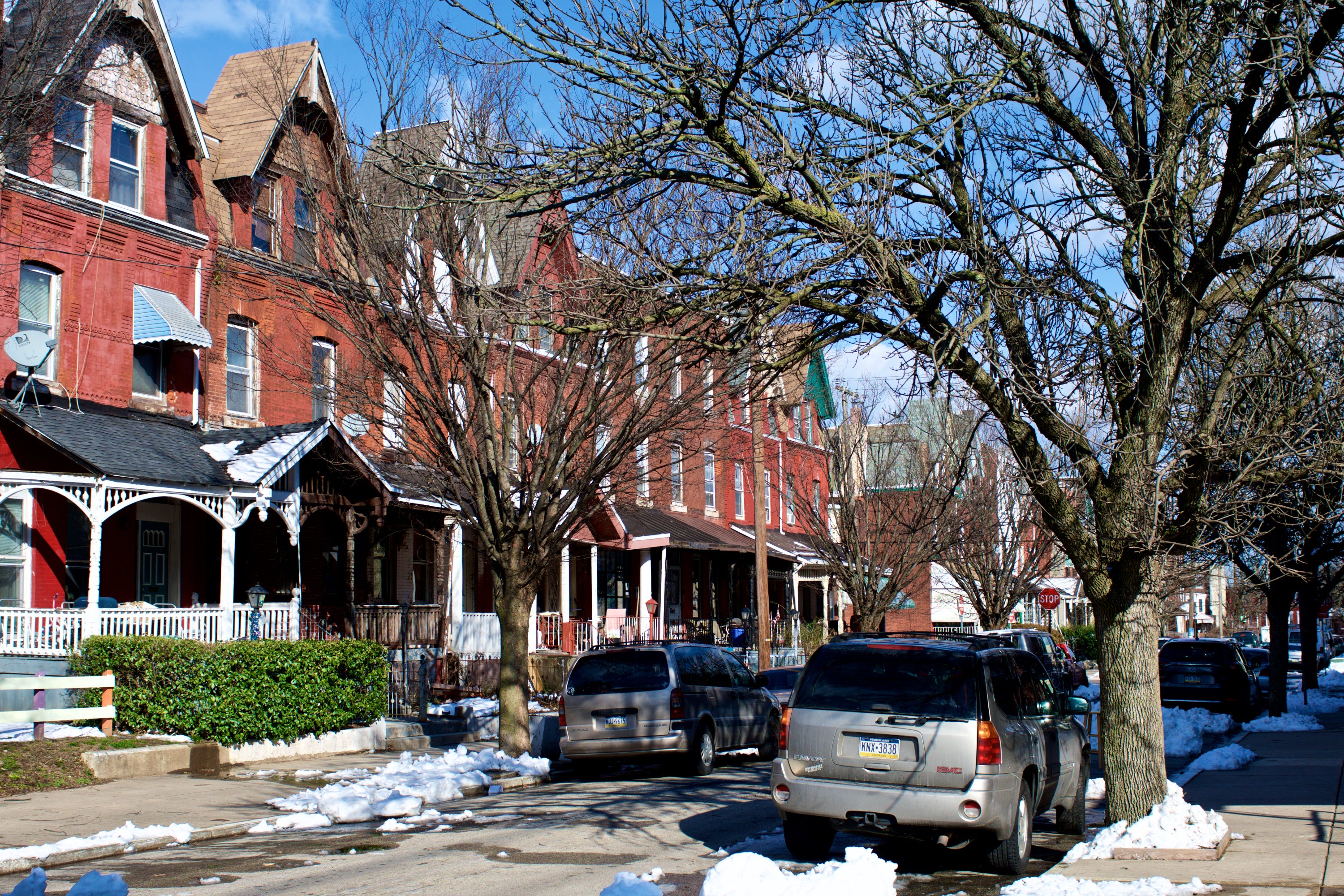 A residential block in Strawberry Mansion, one of the neighborhoods where assessed home values increased the most in 2018. (Bas Slabbers/WHYY)
