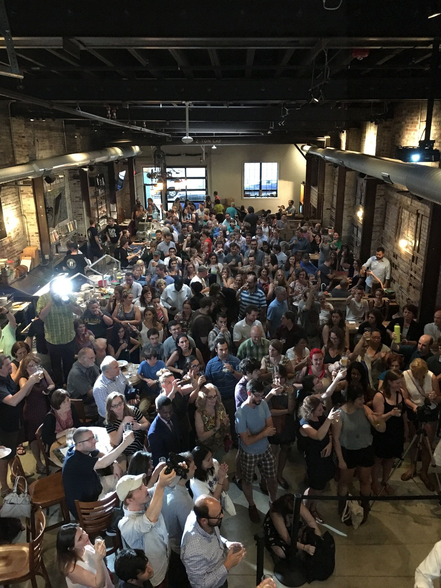 Big crowd for PennEnvironment's Climate on tap event with U.S. Sen. Bob Casey | Evil Genius Beer Co.