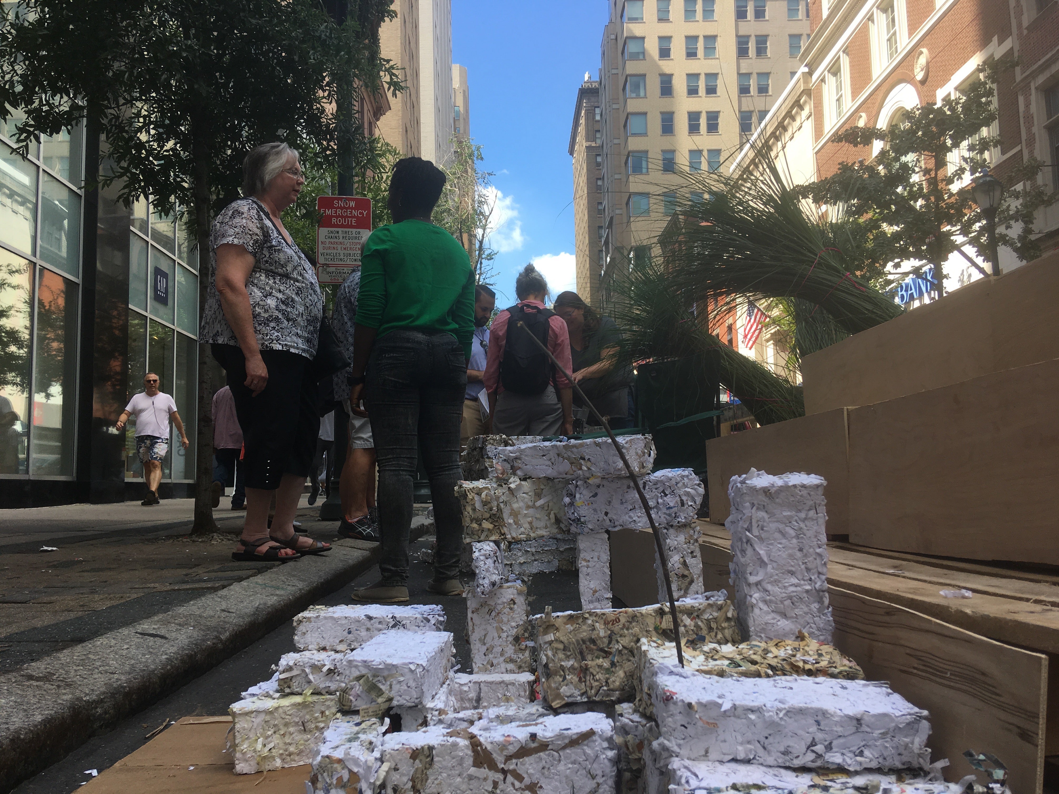 Cicada Architecture Planning celebrates a Philly block party with recycled paper blocks