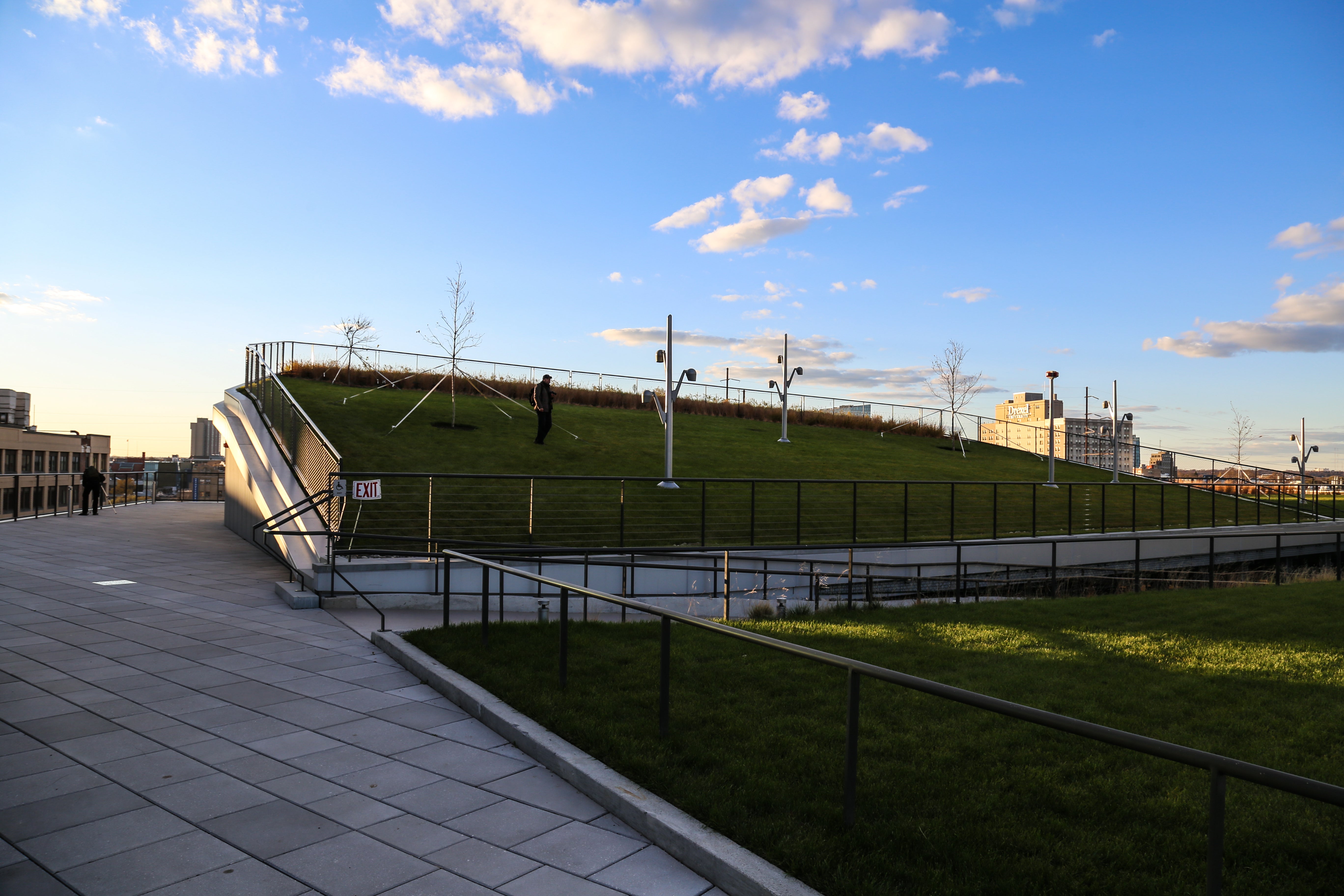 Cira Green is 1.25 acres of green-roof with amazing views of the Center City skyline. Credit: Conrad Benner/Streets Dept