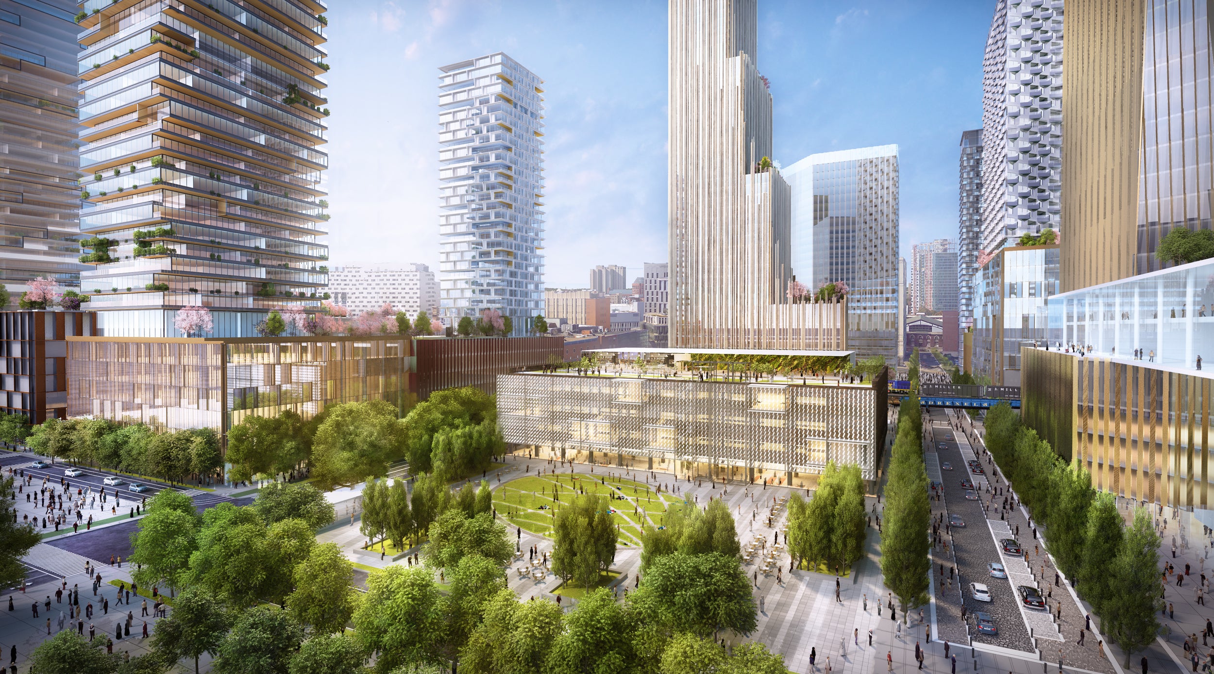 Conceptual rendering of Drexel Square at JFK Boulevard