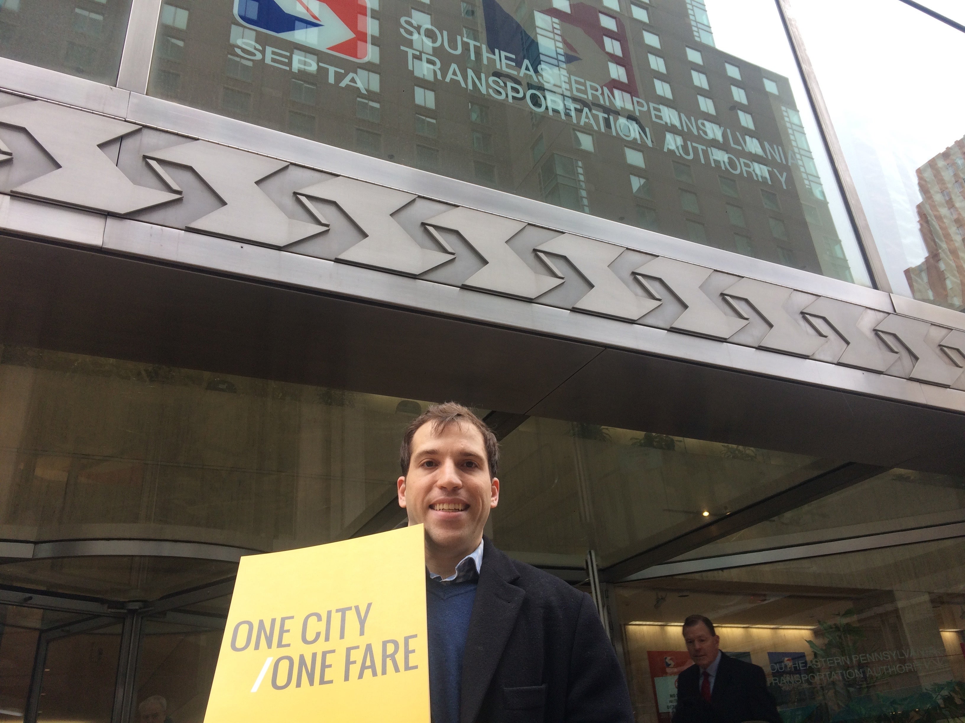 Daniel Trubman of Upper Dublin spoke against transfer fees at Monday's SEPTA Fare Hearing to