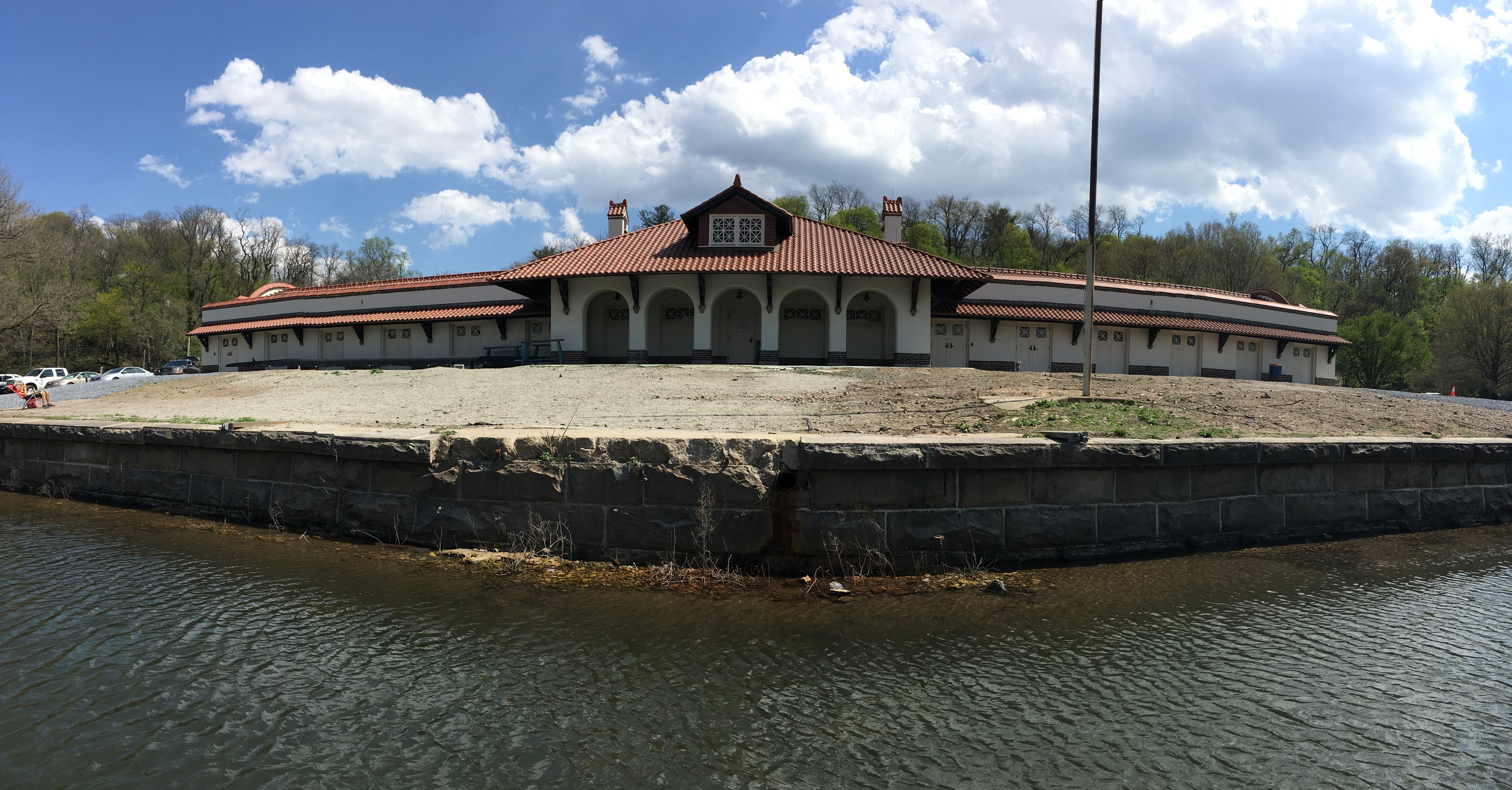 East Park Canoe House from Schuylkill River