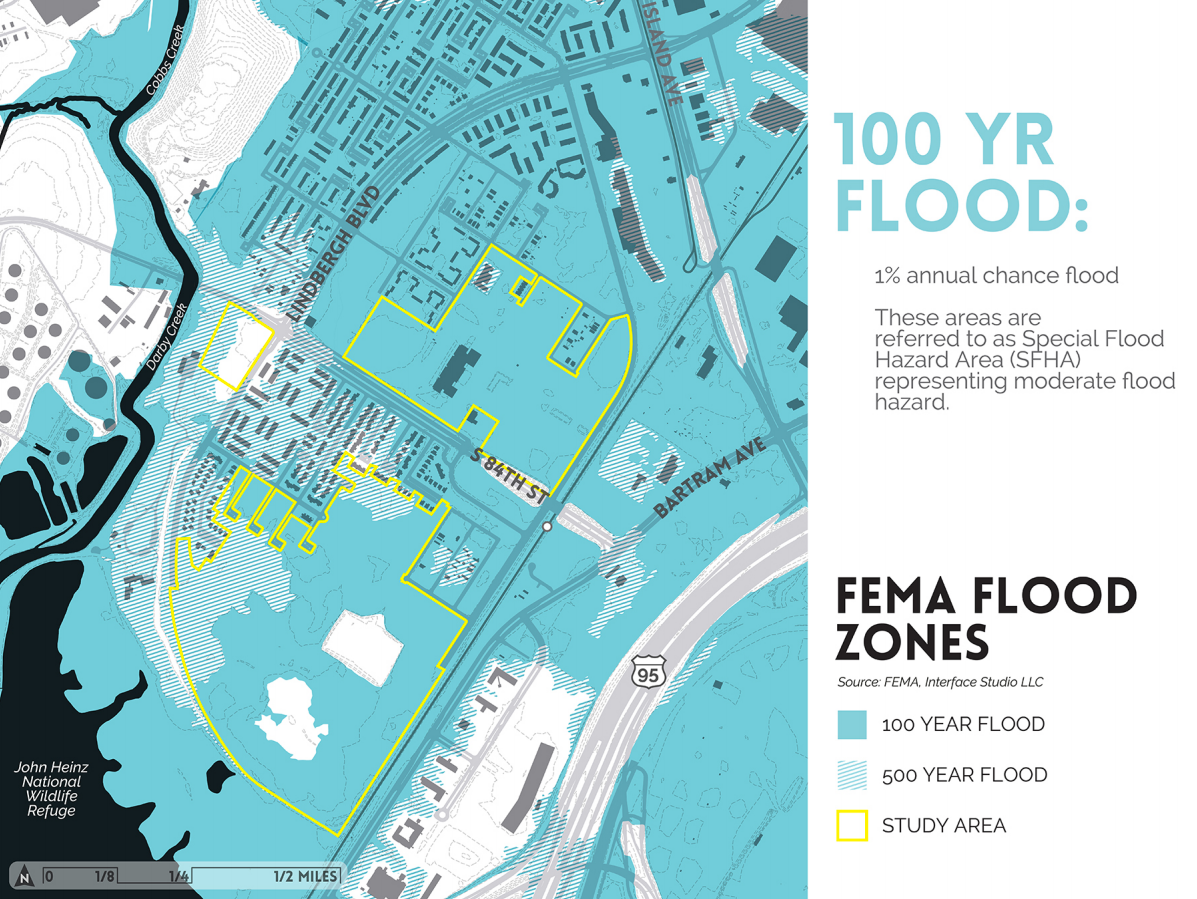 Flood Zone Map Philadelphia Environmental Foundation To Guide Eastwick's Plan - Whyy