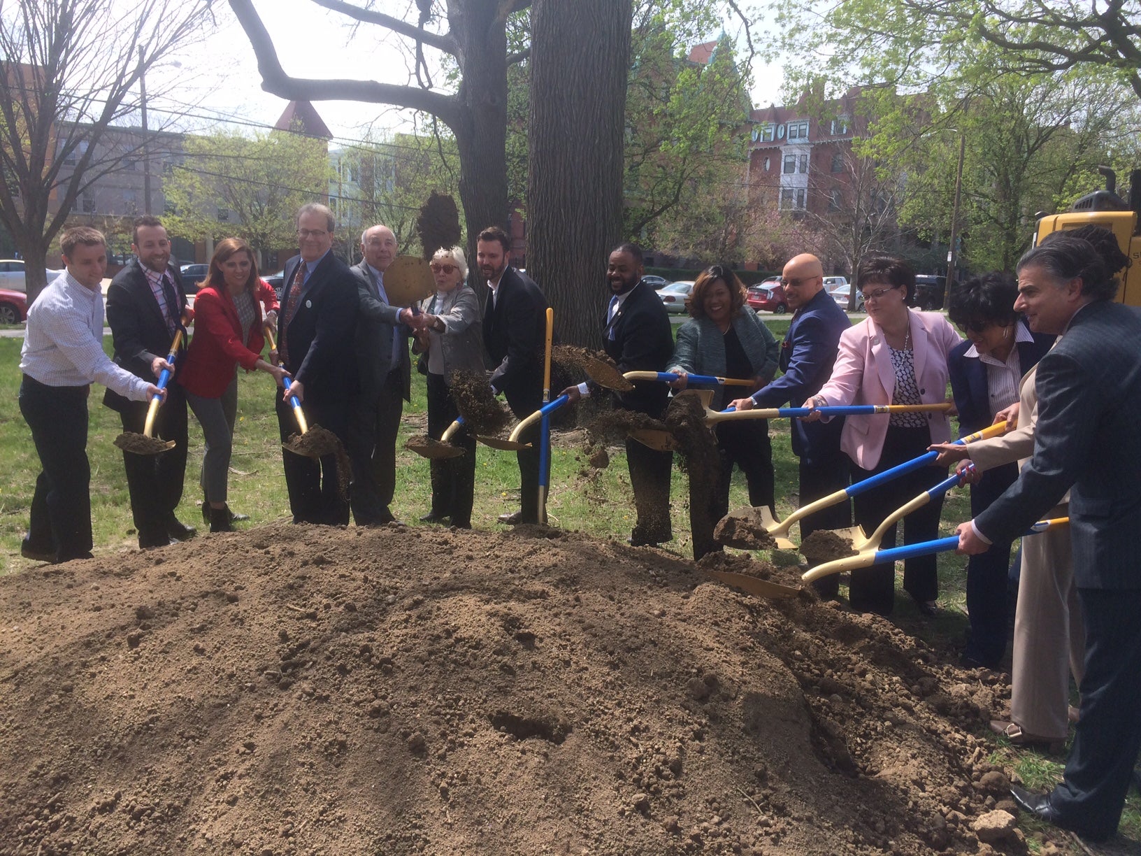 Groundbreaking Centennial Commons at West Fairmount Park. 