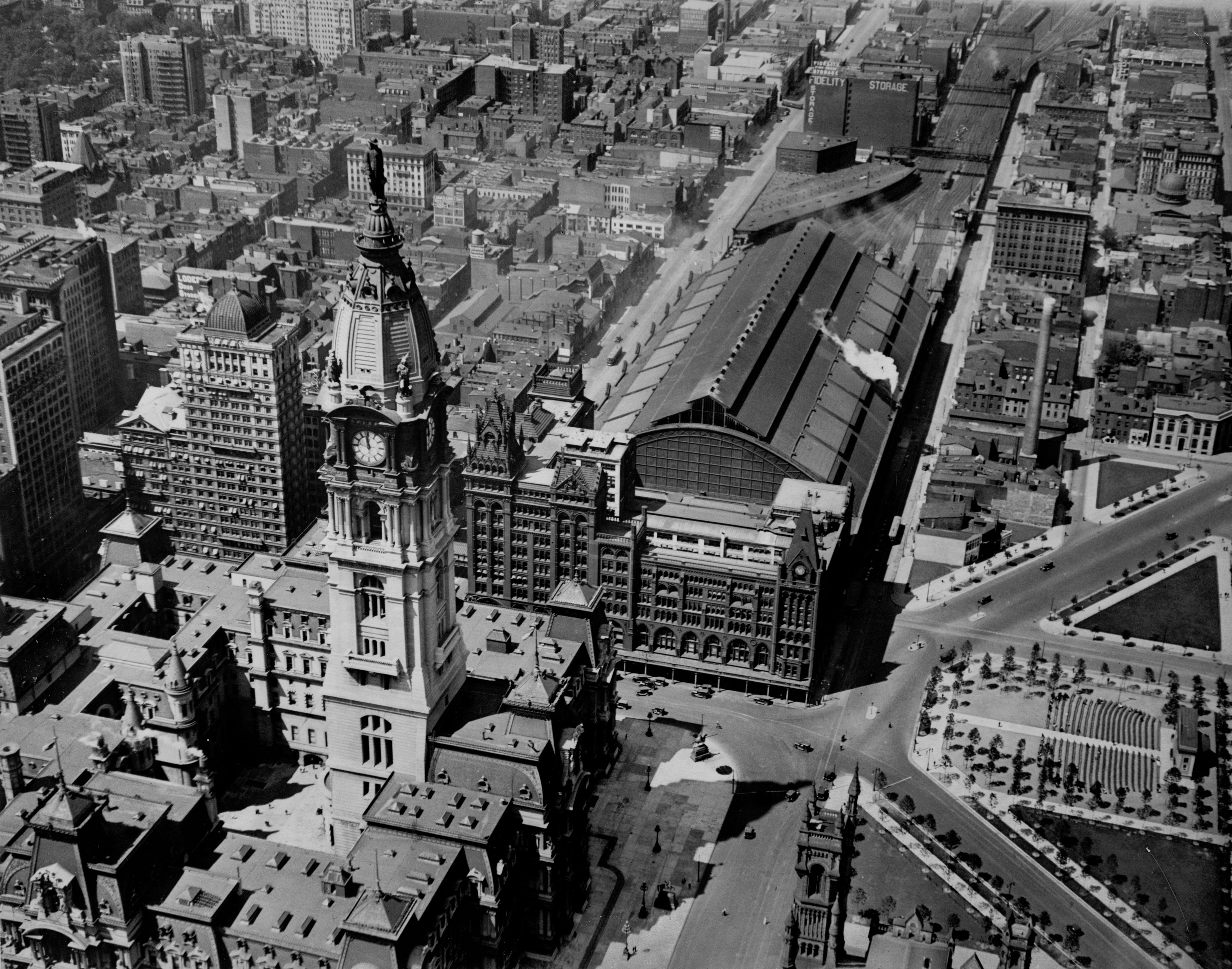 Broad Street Station, 1920 | Aero Service Corp | Ariel Viewpoint, Spring, TX