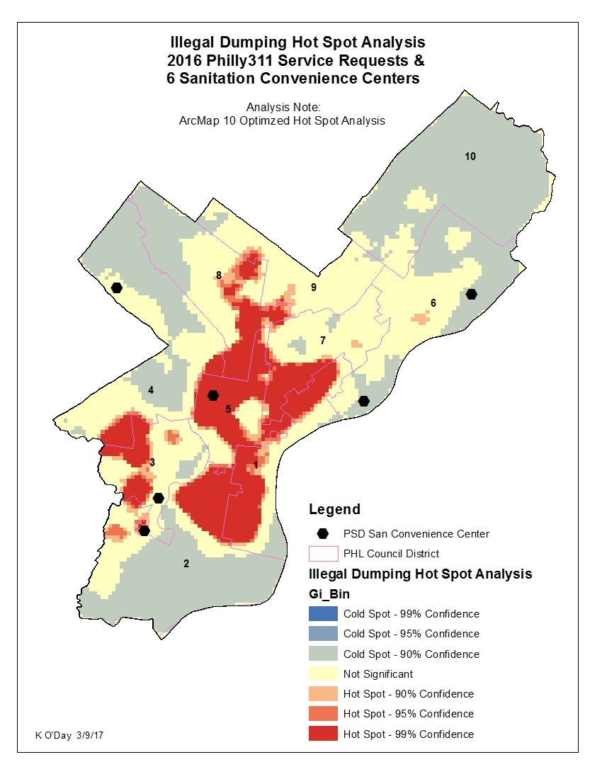 Illegal Dumping hot spot analysis | Kelly O'Day