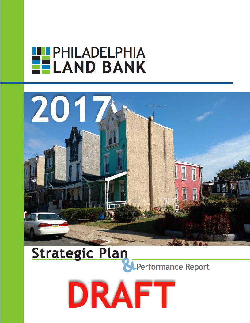 Land Bank Draft Strategic Plan - 1/13/17