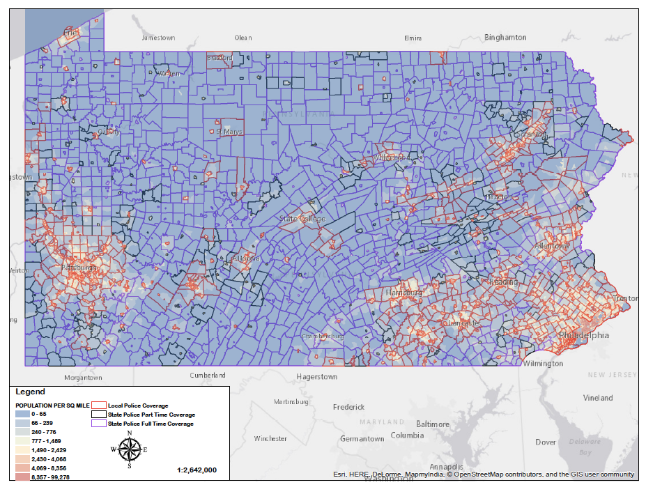 Mapping out patterns for why some PA towns give up their local police ...