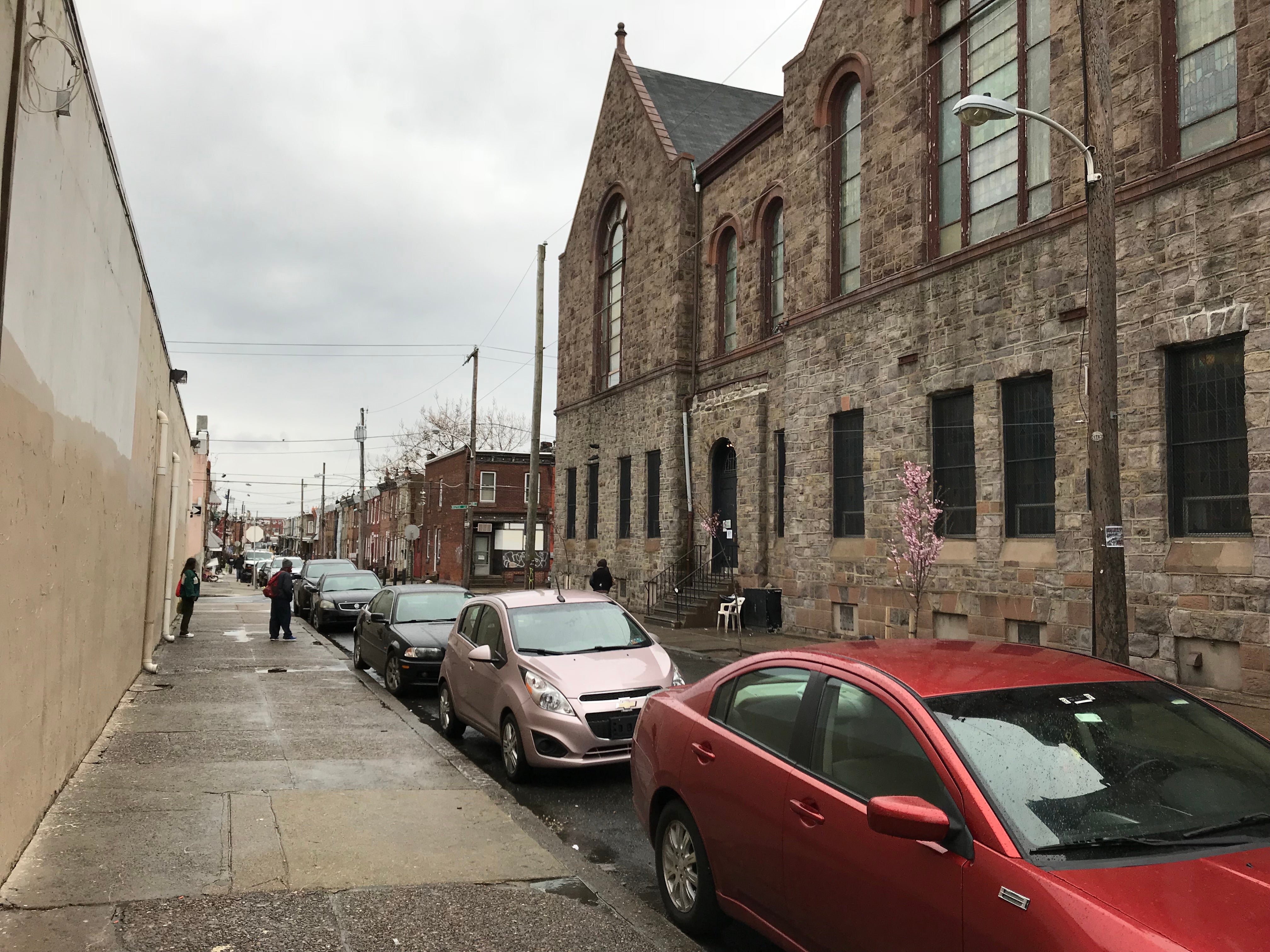 The Monmouth Street block where Prevention Point plans to add amenities to create a campus feel between its two buildings. (Joel Wolfram)