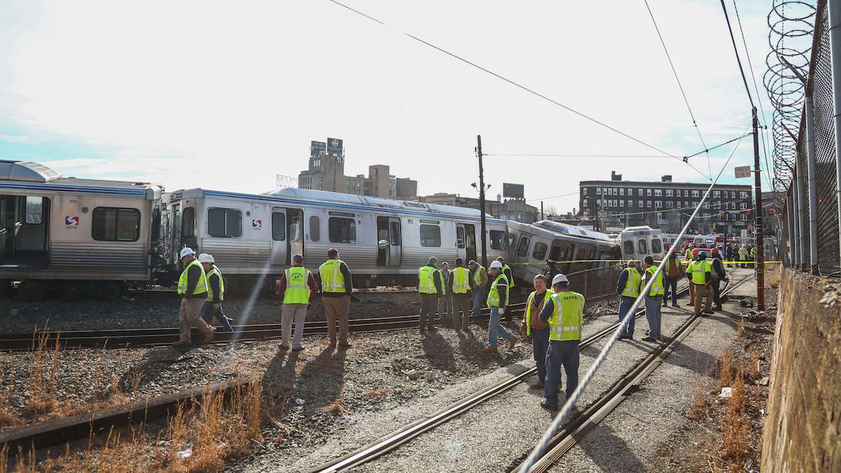 SEPTA crash at 69th Street Station, February 21, 2017 | Emily Cohen for NewsWorks