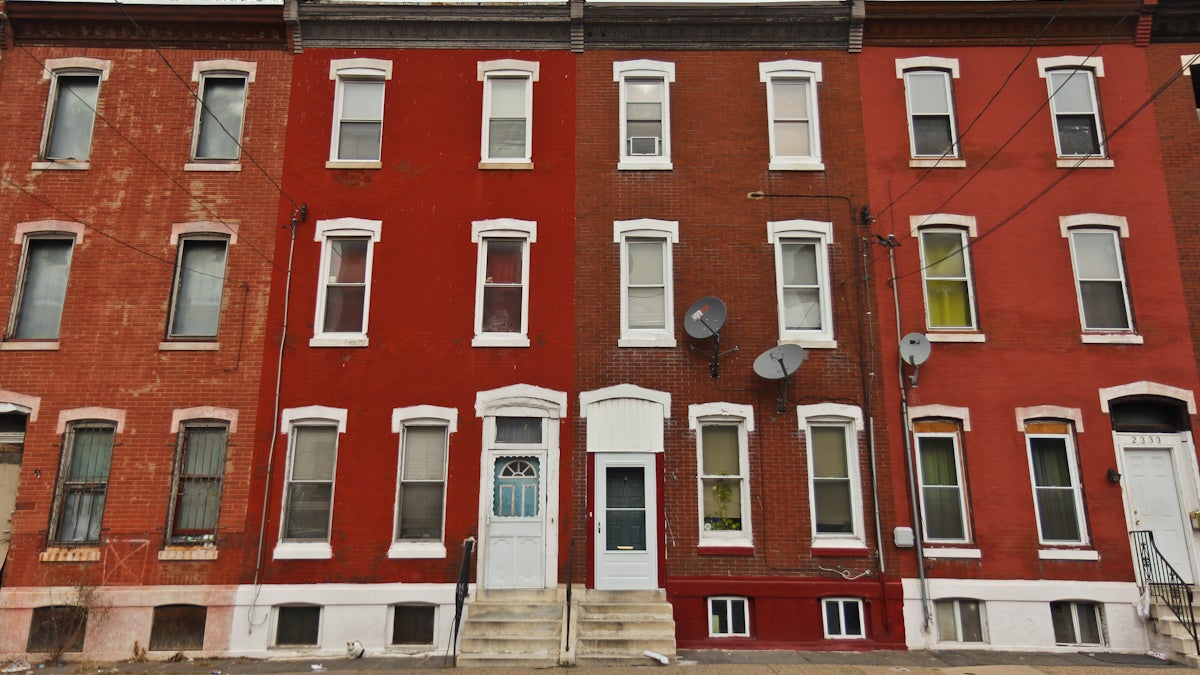 Sharswood rowhouses, February 2016 | Kimberly Paynter/WHYY