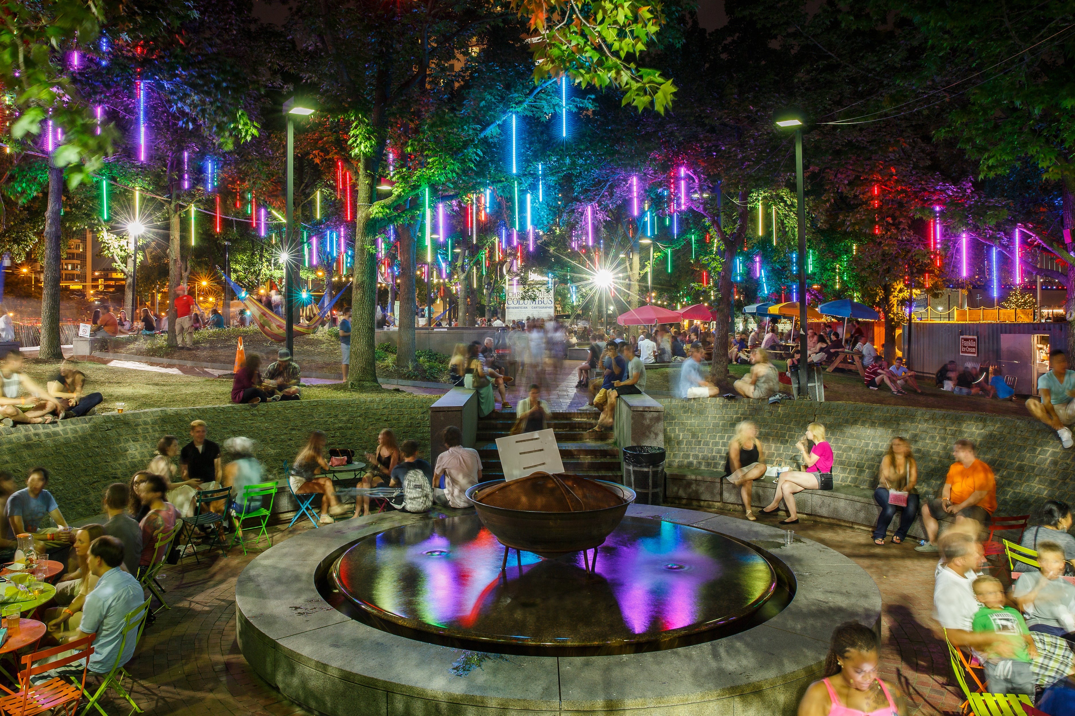 Spruce Street Harbor Park at night. (Matt Stanley/DRWC)