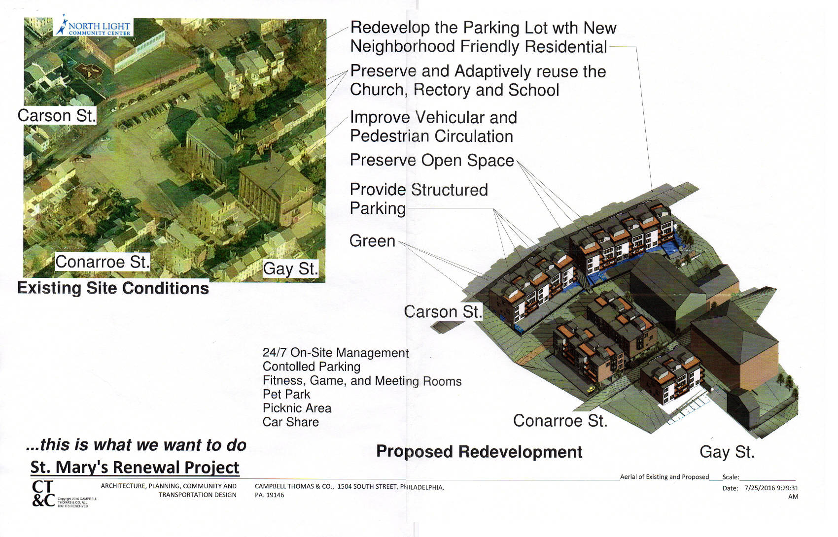 St Mary's redevelopment concept. | courtesy of Manayunk Neighborhood Council