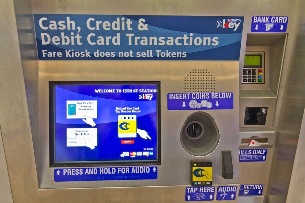 Start screen of the updated SEPTA Key Fare Kiosks (Kim Paynter/WHYY)