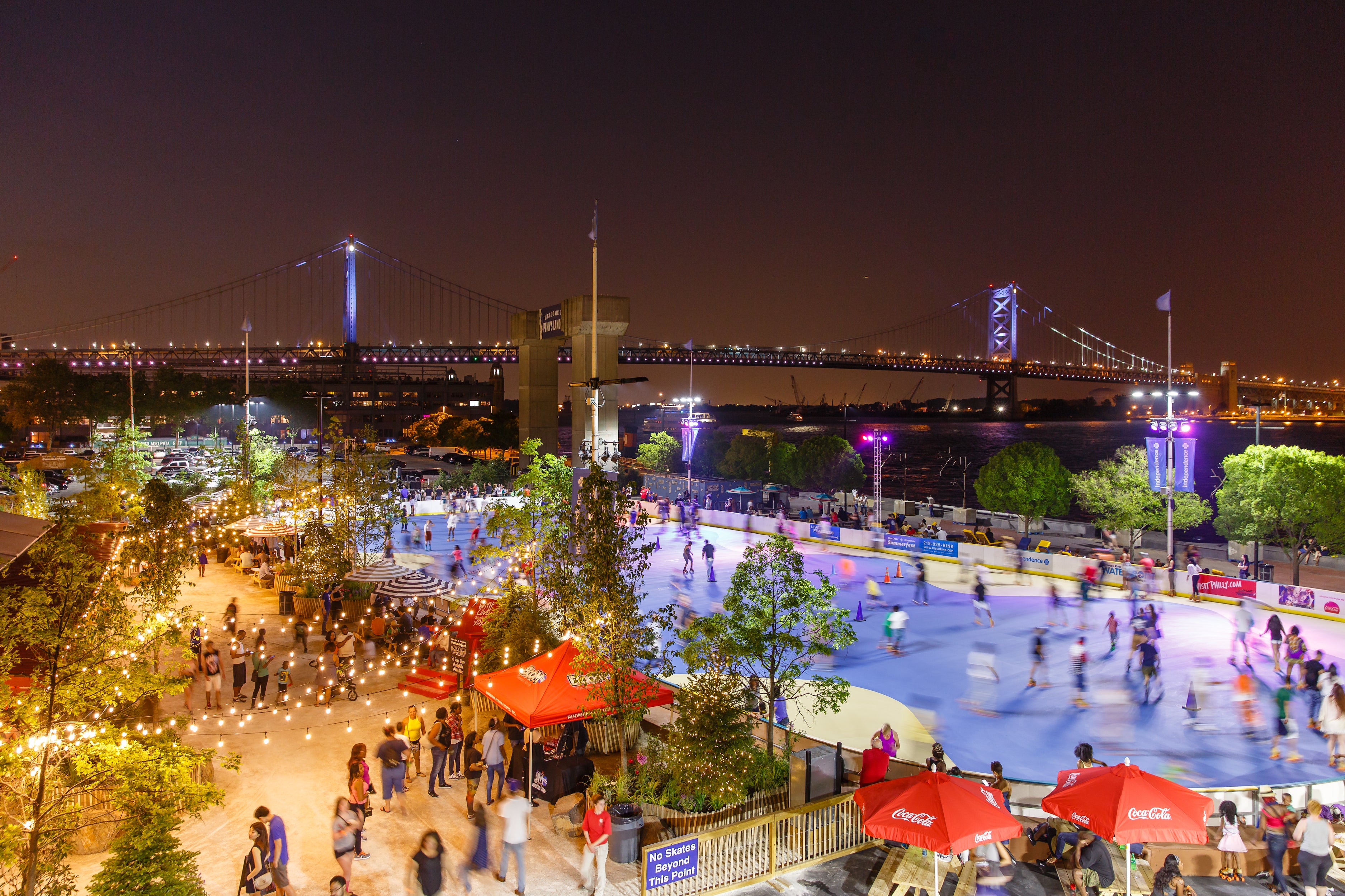 The Blue Cross Riverrink at night. (Matt Stanley/DRWC)