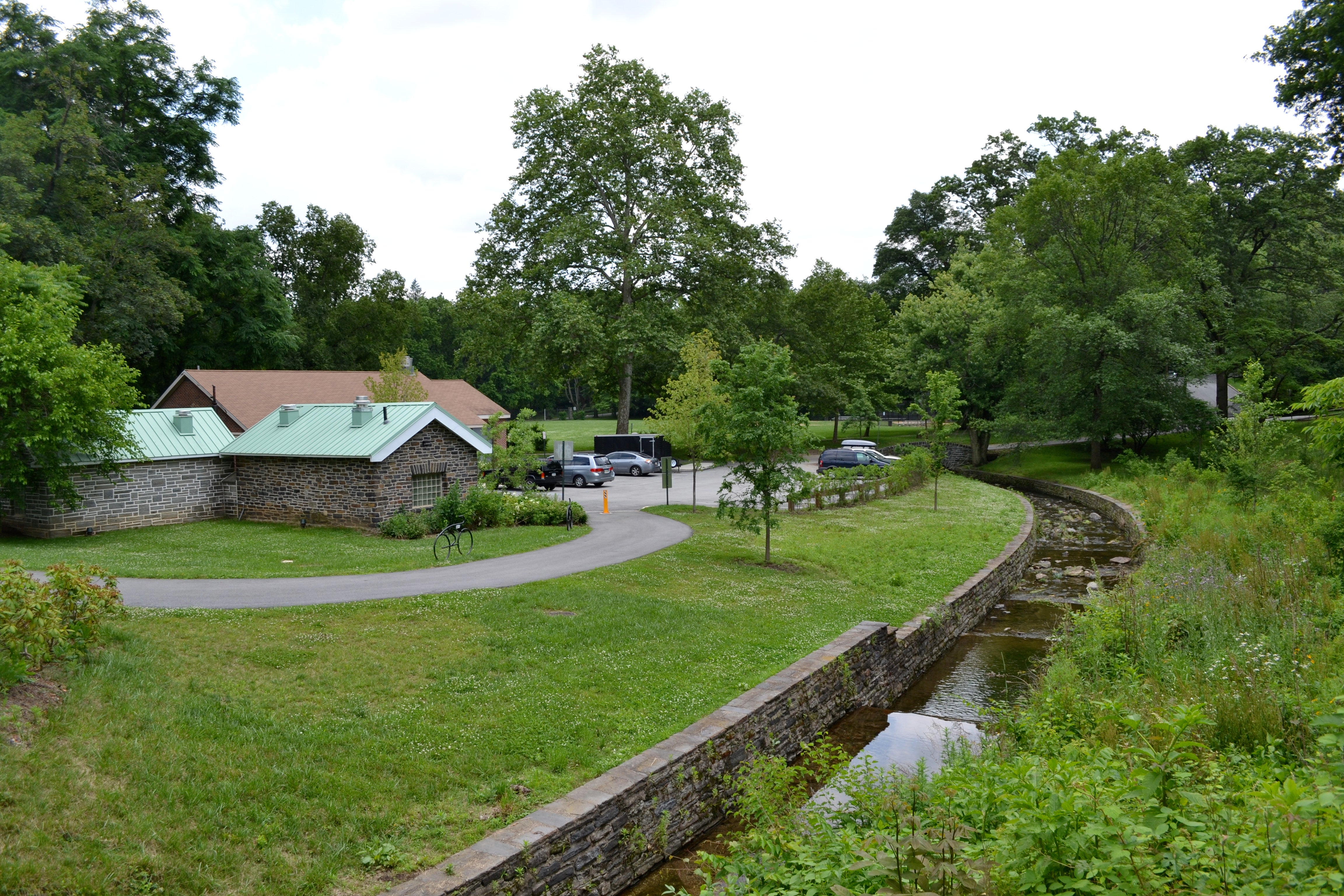 The trail passes behind Bala Cynwyd Park