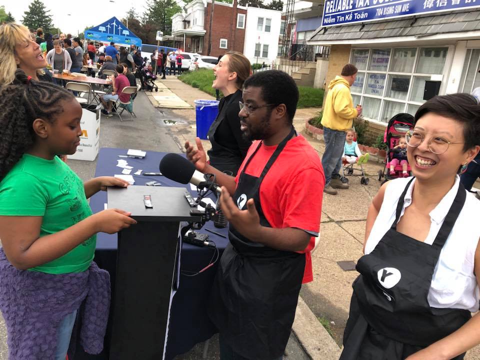 The WHYY Listening Post on Rising Sun Avenue in Burholme. Credit: Dave Tavani for The Food Trust