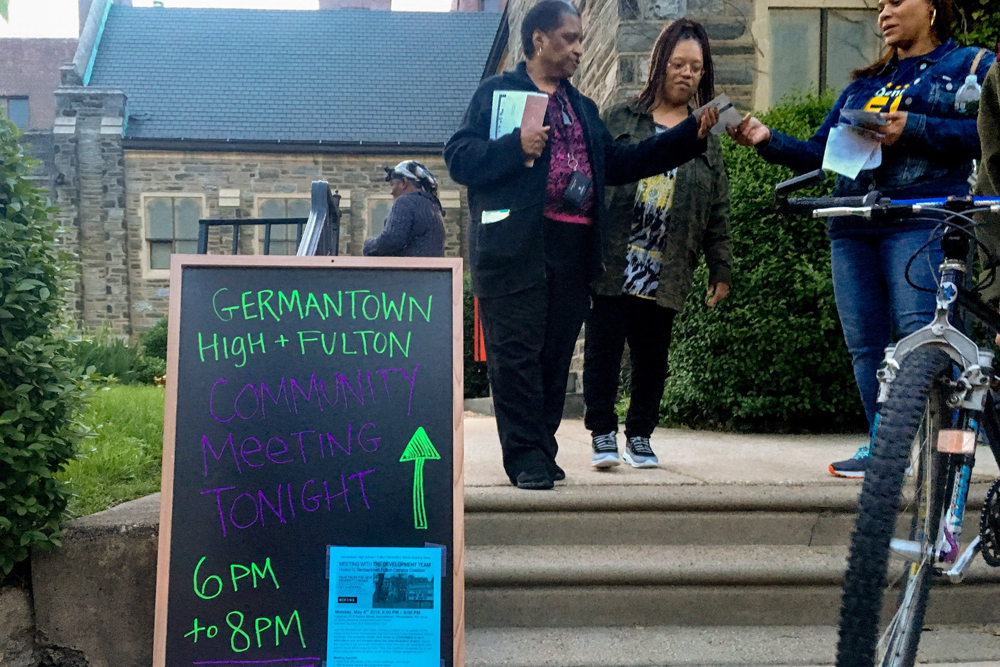 Hundreds of Germantown neighbors showed up to a meeting on the high school building's future.