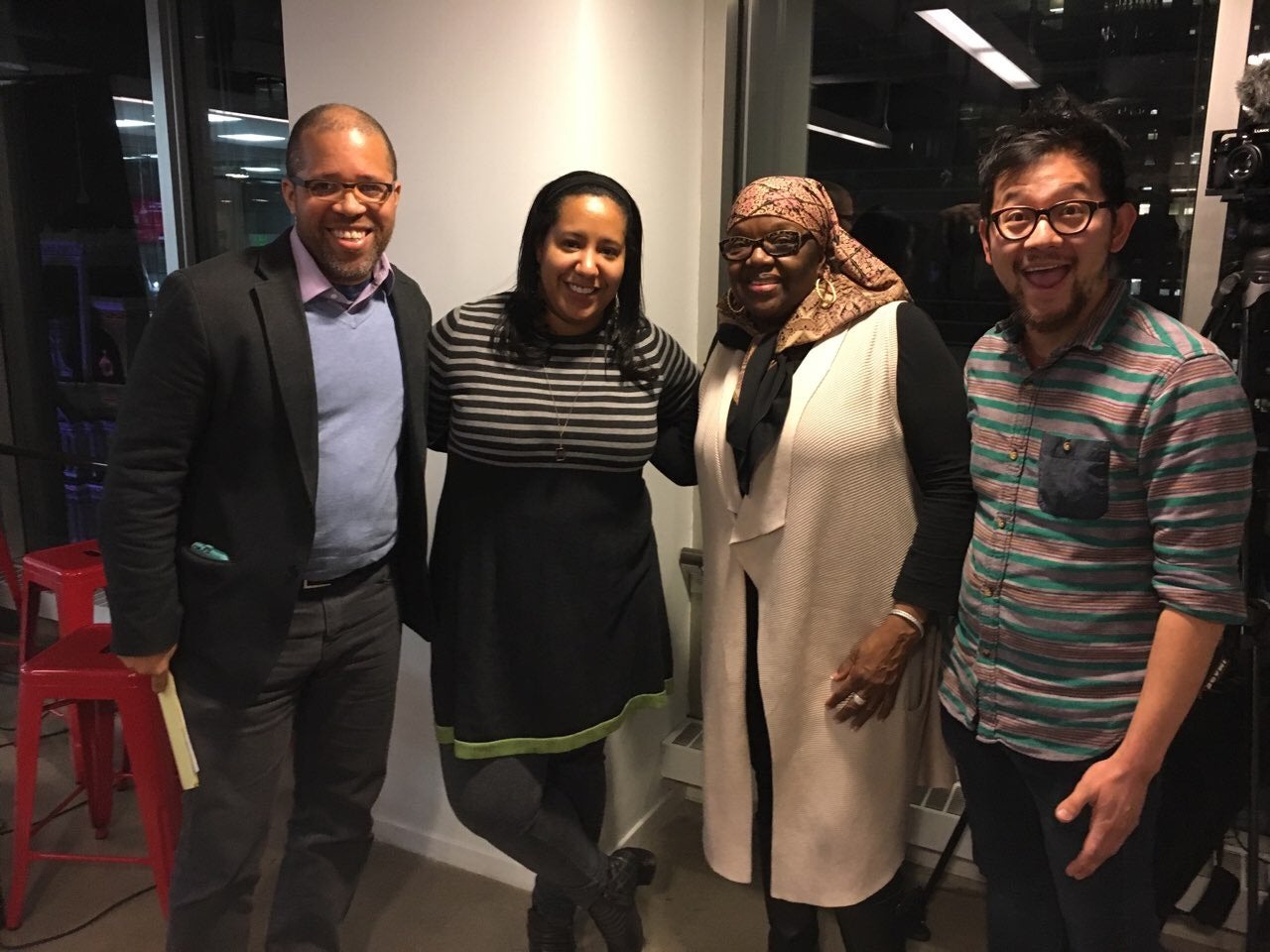 Race + Public Space panelists Ian Smith, Tya Winn, Majeedah Rashid and David Kyu (L to R)