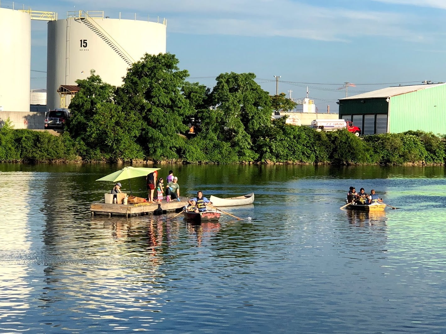 Rowboating at Bartram’s Garden. 