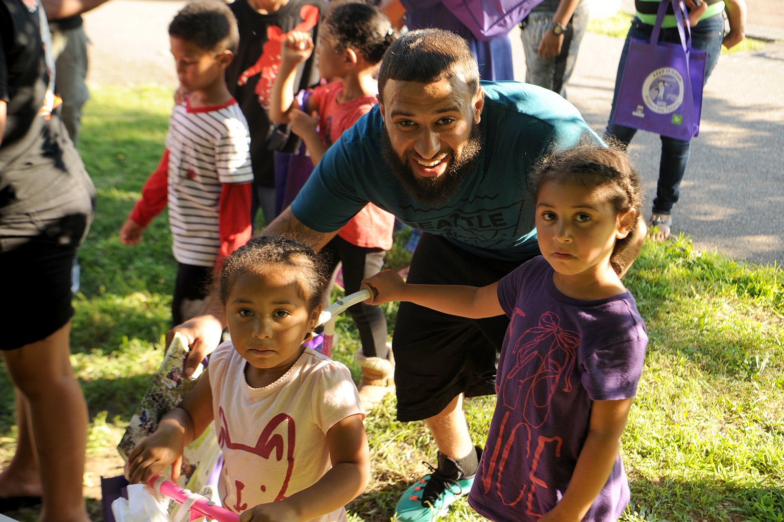 Neighbors turn out for a recent Tacony Creek block party. 