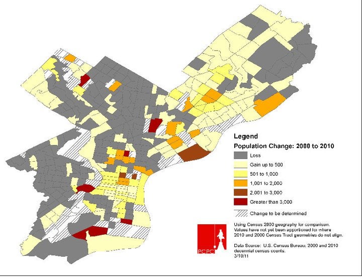 Preliminary 2010 Census Change Map