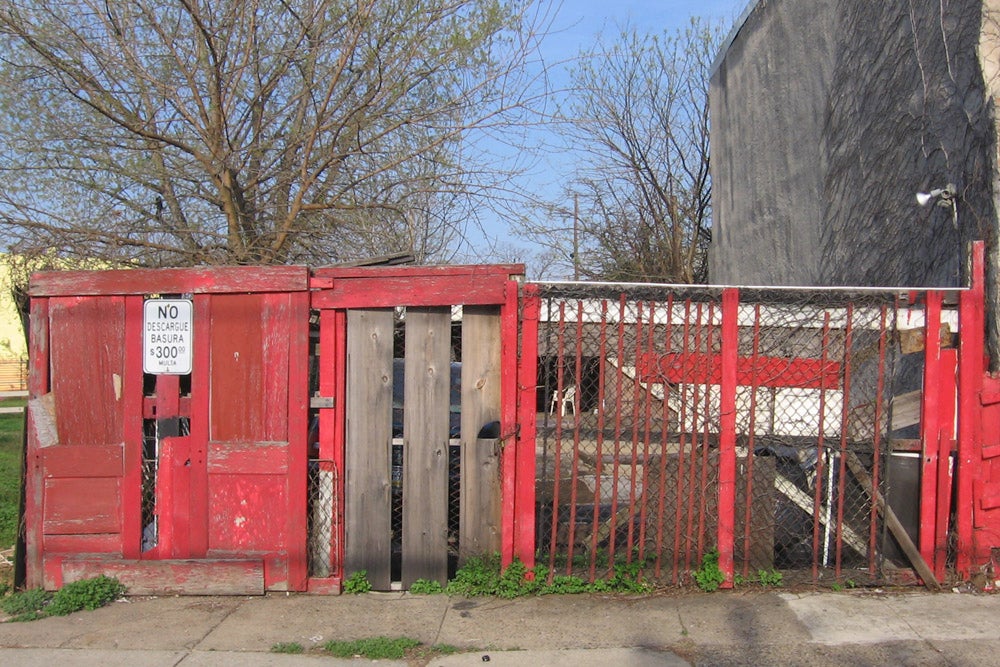 A formerly vacant property was rebuilt with a make-shift garage at 1936 N. 4th St. 