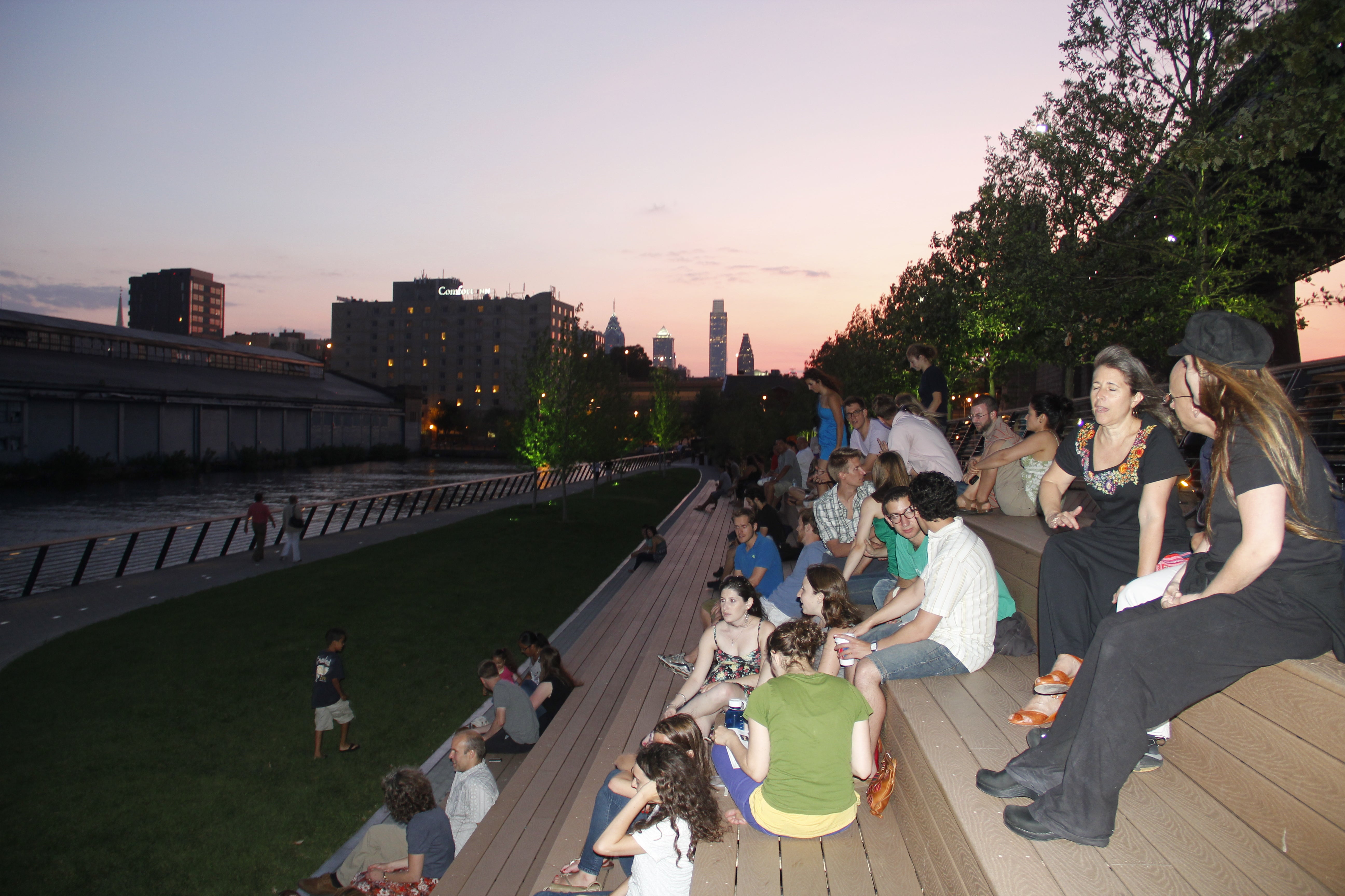 Catching up with food and tunes at First Friday on Race Street Pier