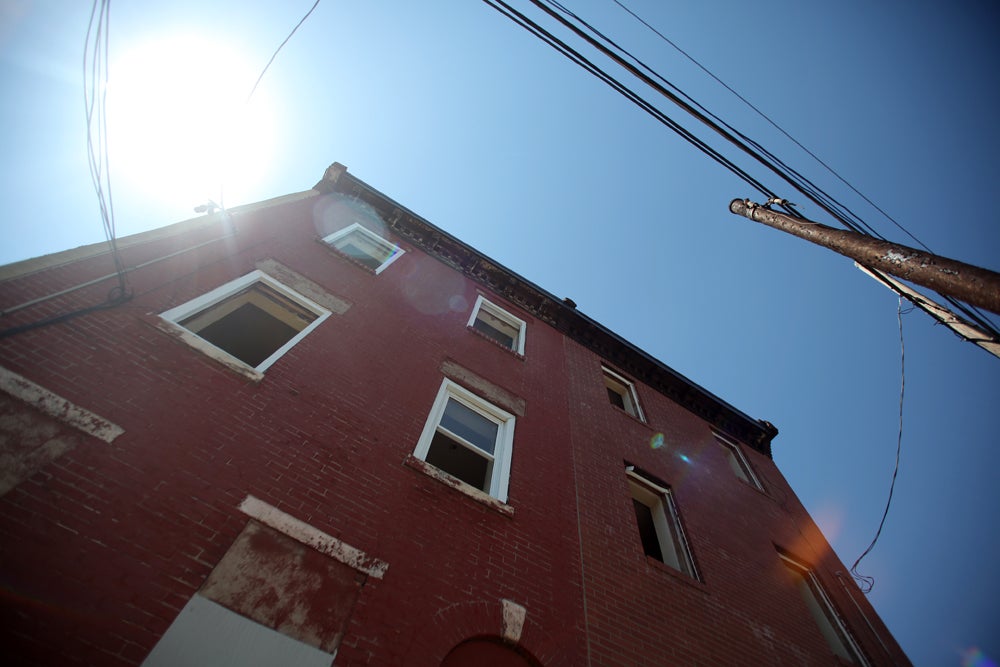 Houses abandoned along N. 6th Street in the Eastern North Philadelphia neighborhood.