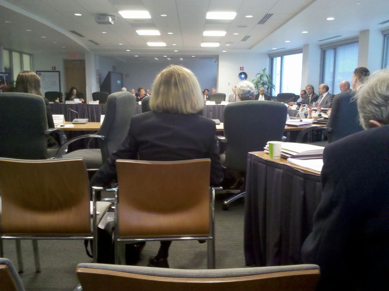 DVRPC Board members discuss transportation funding. DVRPC Board members discuss transportation funding.